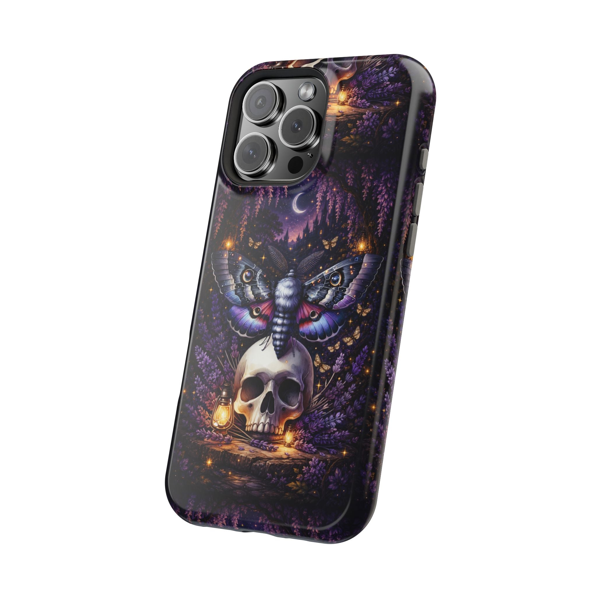 Moth & Skull Phone Case – Dark Mystical MagSafe-Compatible Cover