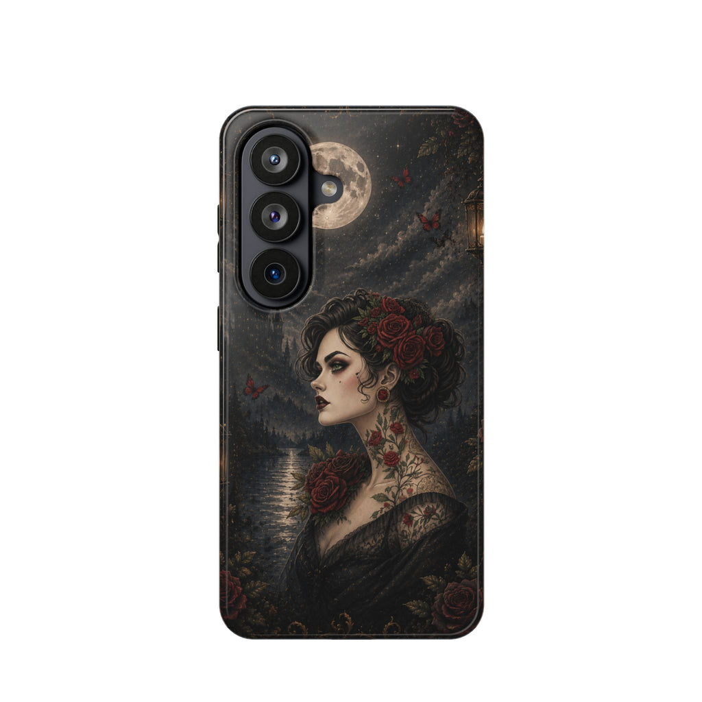 Gothic Rose Portrait Phone Case – Dark Romance MagSafe-Compatible Cover
