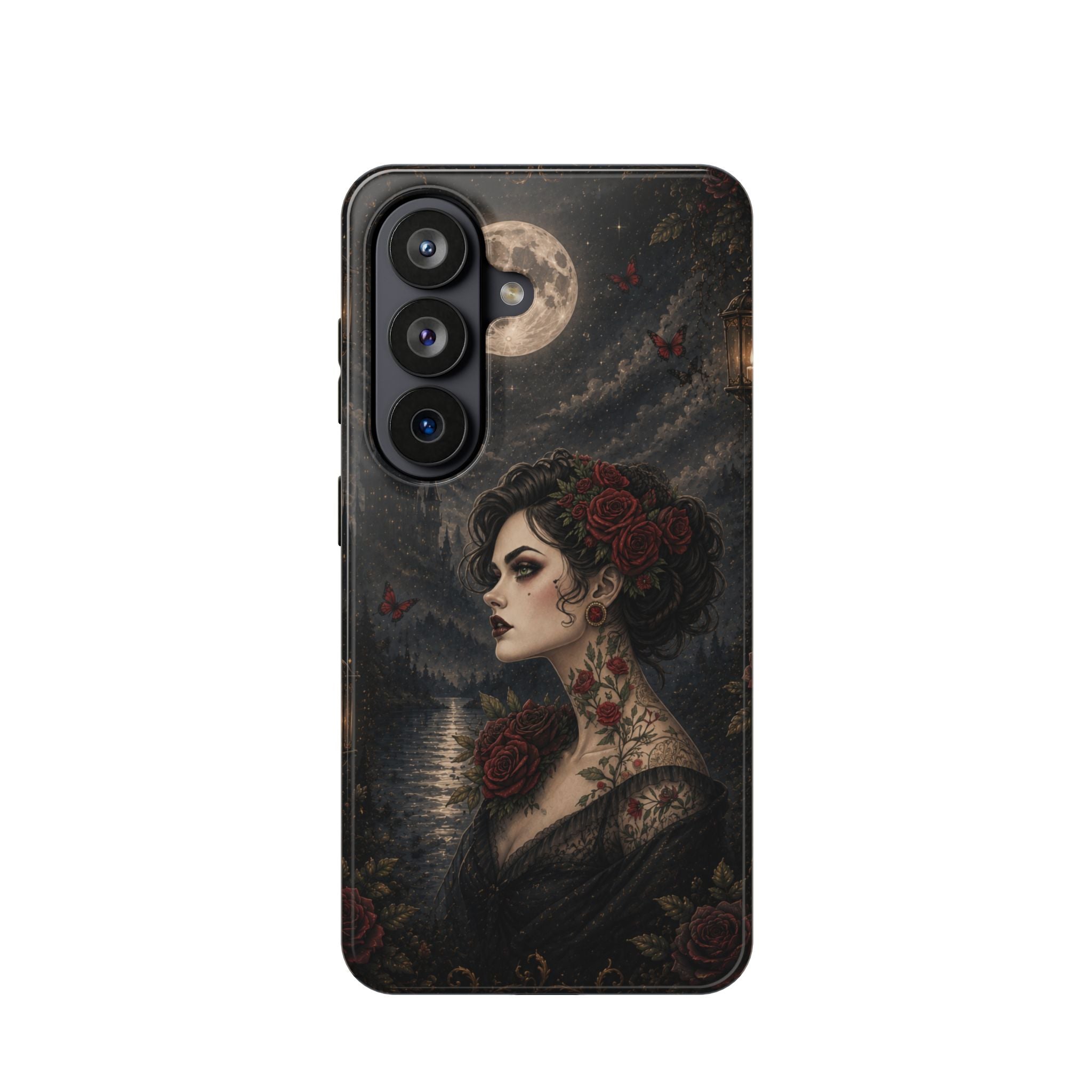 Gothic Rose Portrait Phone Case – Dark Romance MagSafe-Compatible Cover