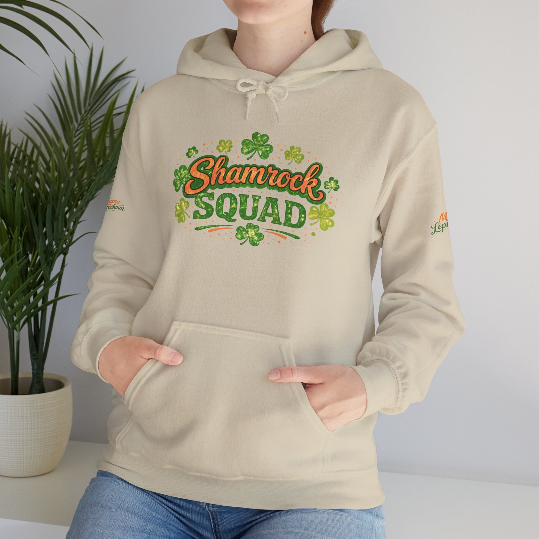 Mama Leprechaun Shamrock Squad Hoodie - St. Patrick's Day Clover Design
