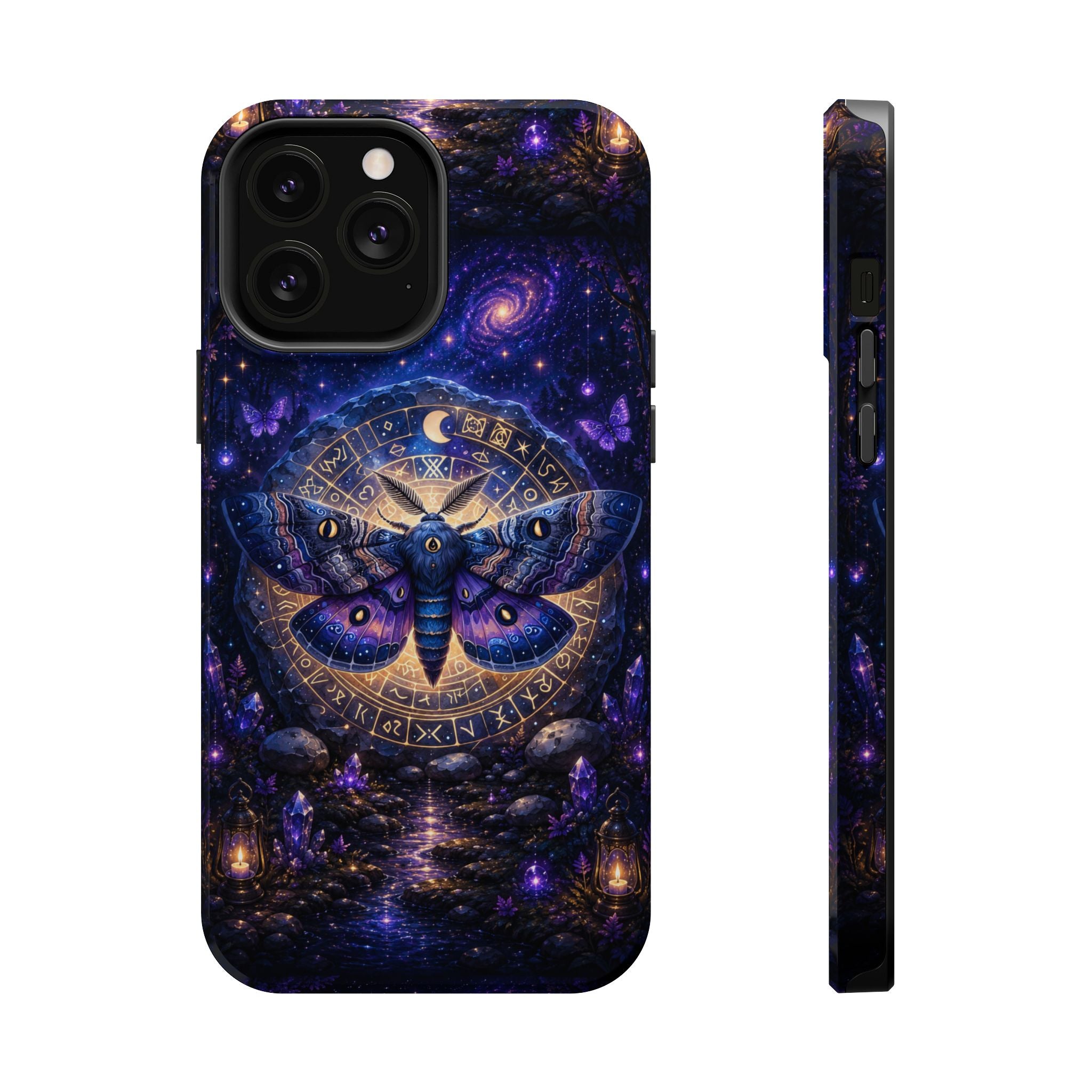 Astrological Moth Phone Case – Celestial MagSafe-Compatible Cover