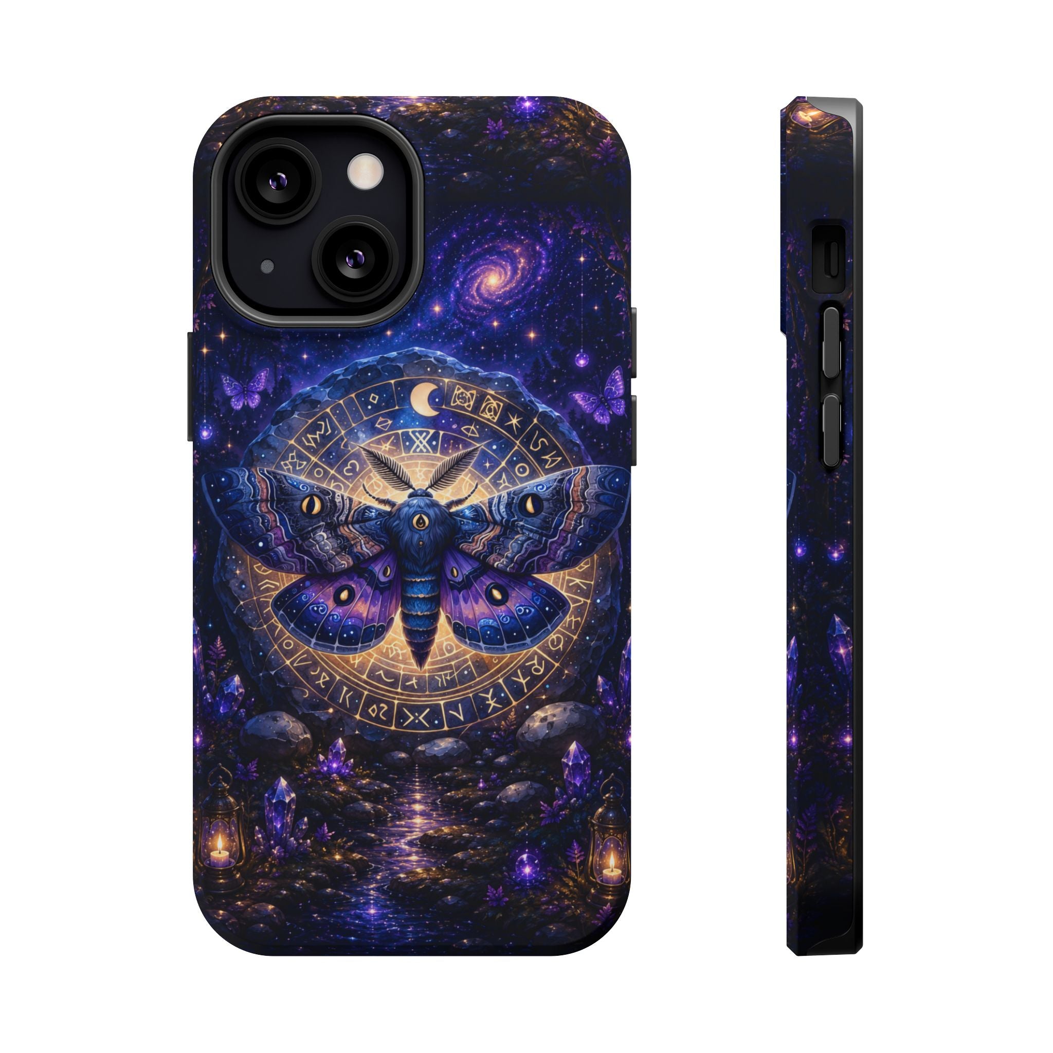 Astrological Moth Phone Case – Celestial MagSafe-Compatible Cover