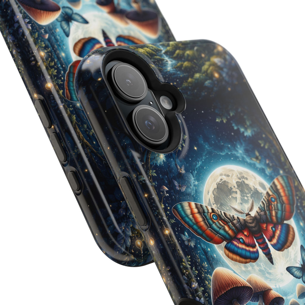 Mystic Moth Moon Phone Case – Whimsical MagSafe-Compatible Cover