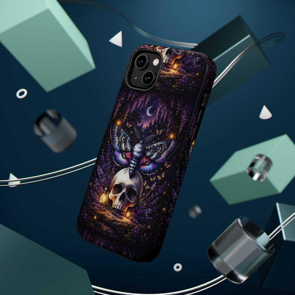 Moth & Skull Phone Case – Dark Mystical MagSafe-Compatible Cover