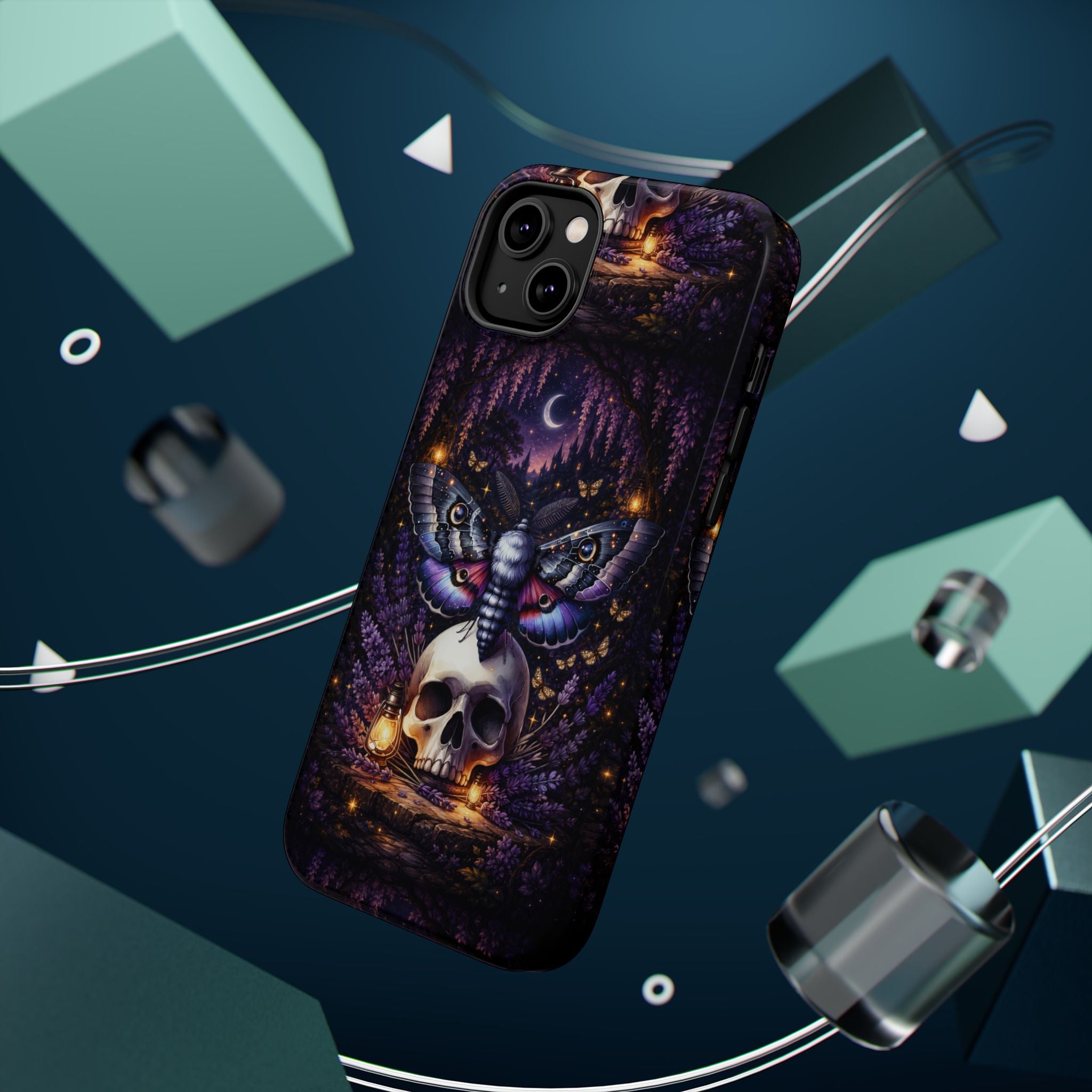Moth & Skull Phone Case – Dark Mystical MagSafe-Compatible Cover