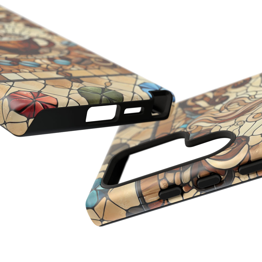 Stained Glass Coffee iPhone Case – Shockproof TPU, 3D Wrap Design