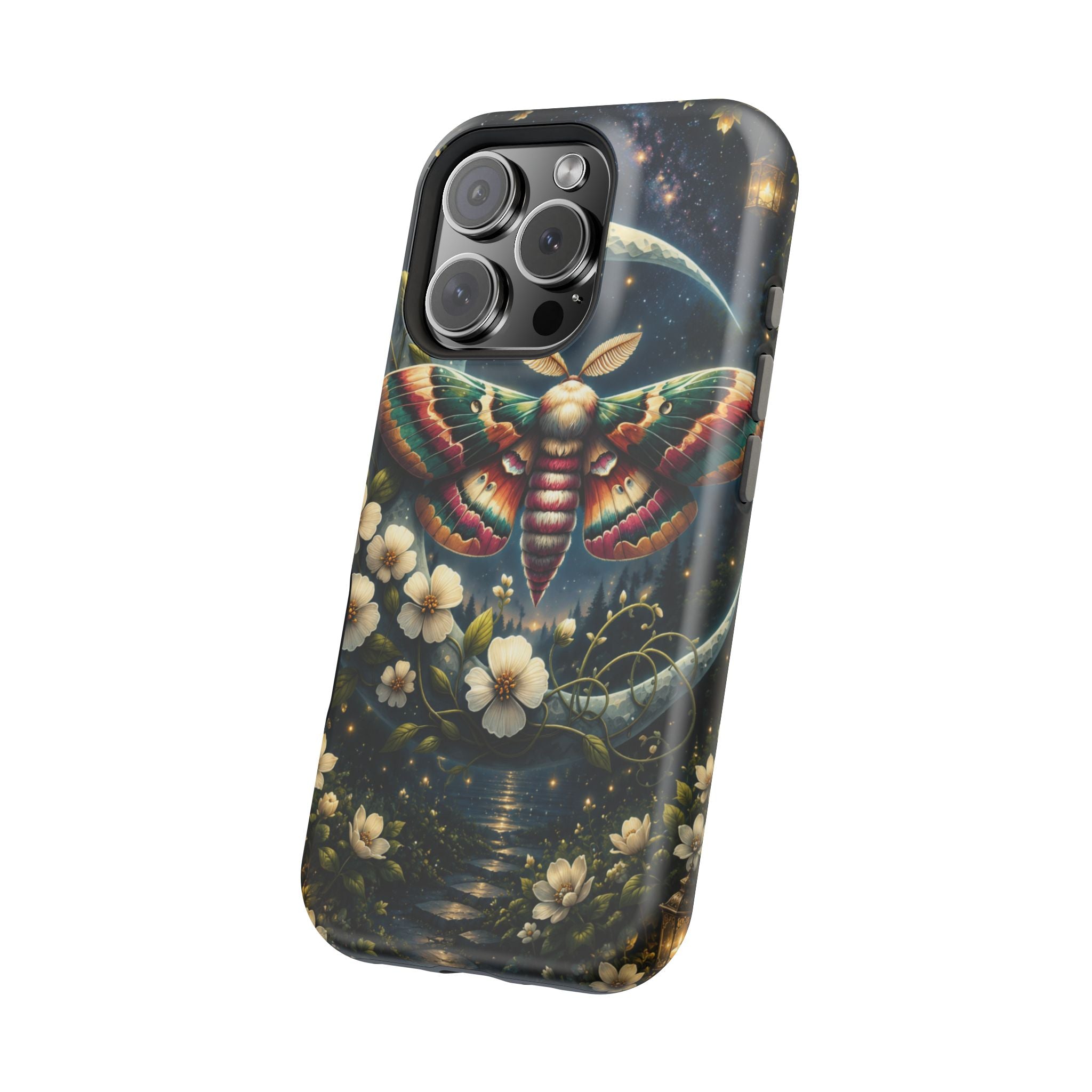 Mystic Moth Floral Nightscape Phone Case – MagSafe Cover