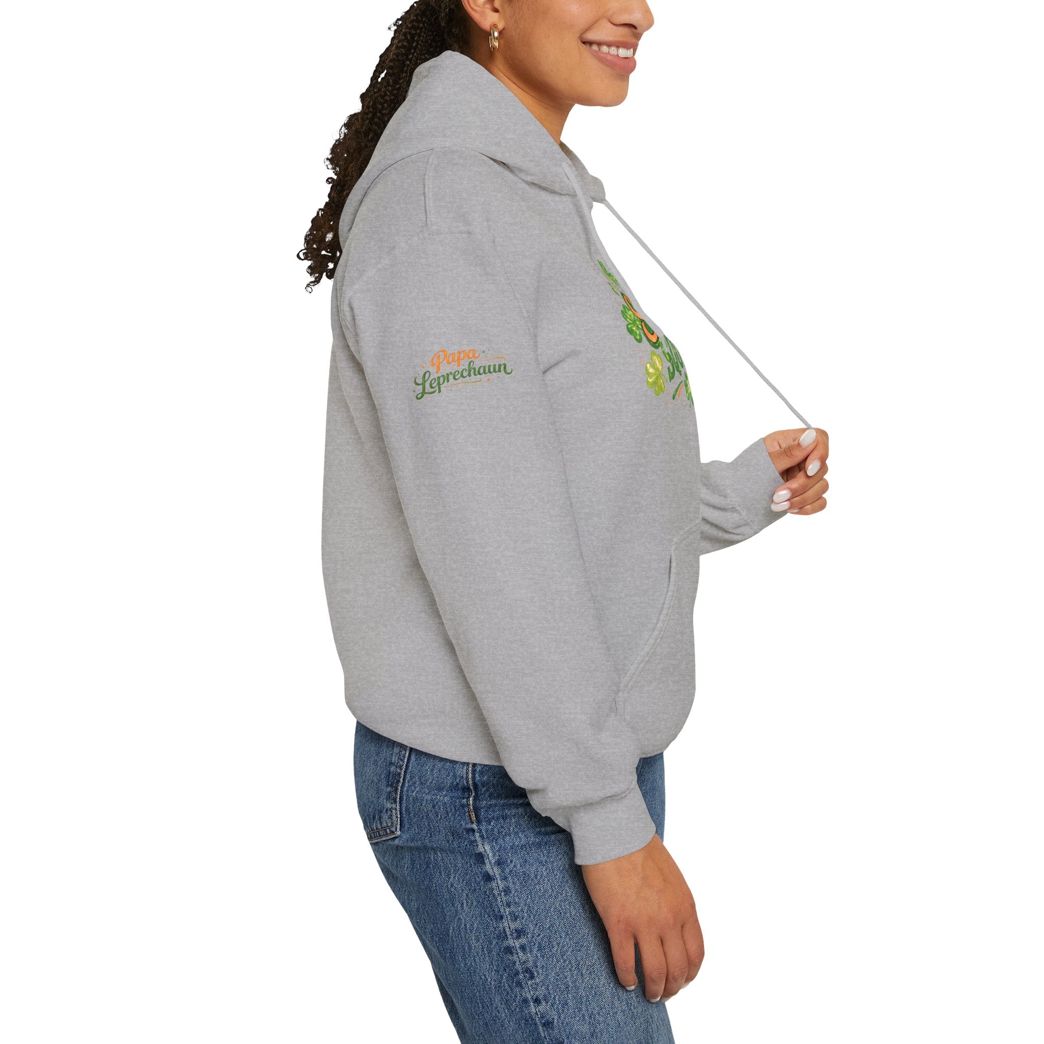 Papa Leprechaun Shamrock Squad Hoodie — St. Patrick’s Day Green Clover Sweatshirt
