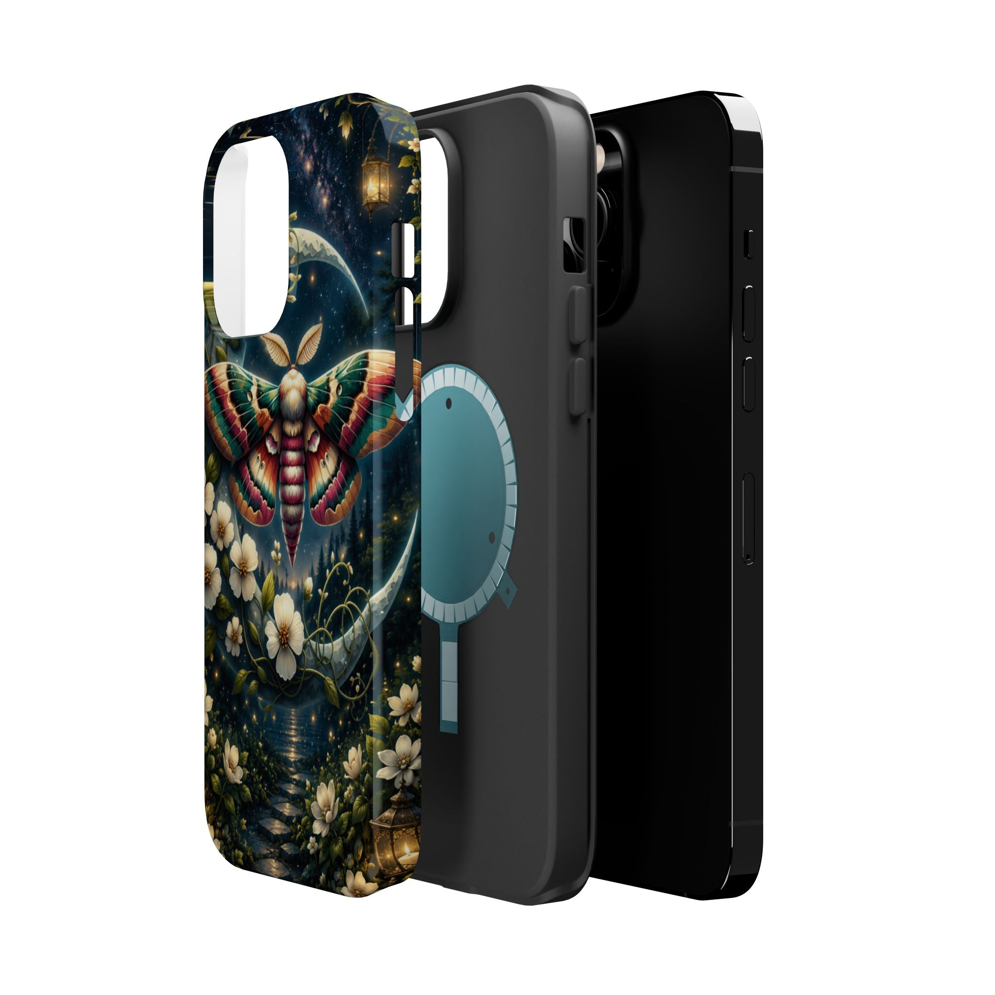 Mystic Moth Floral Nightscape Phone Case – MagSafe Cover