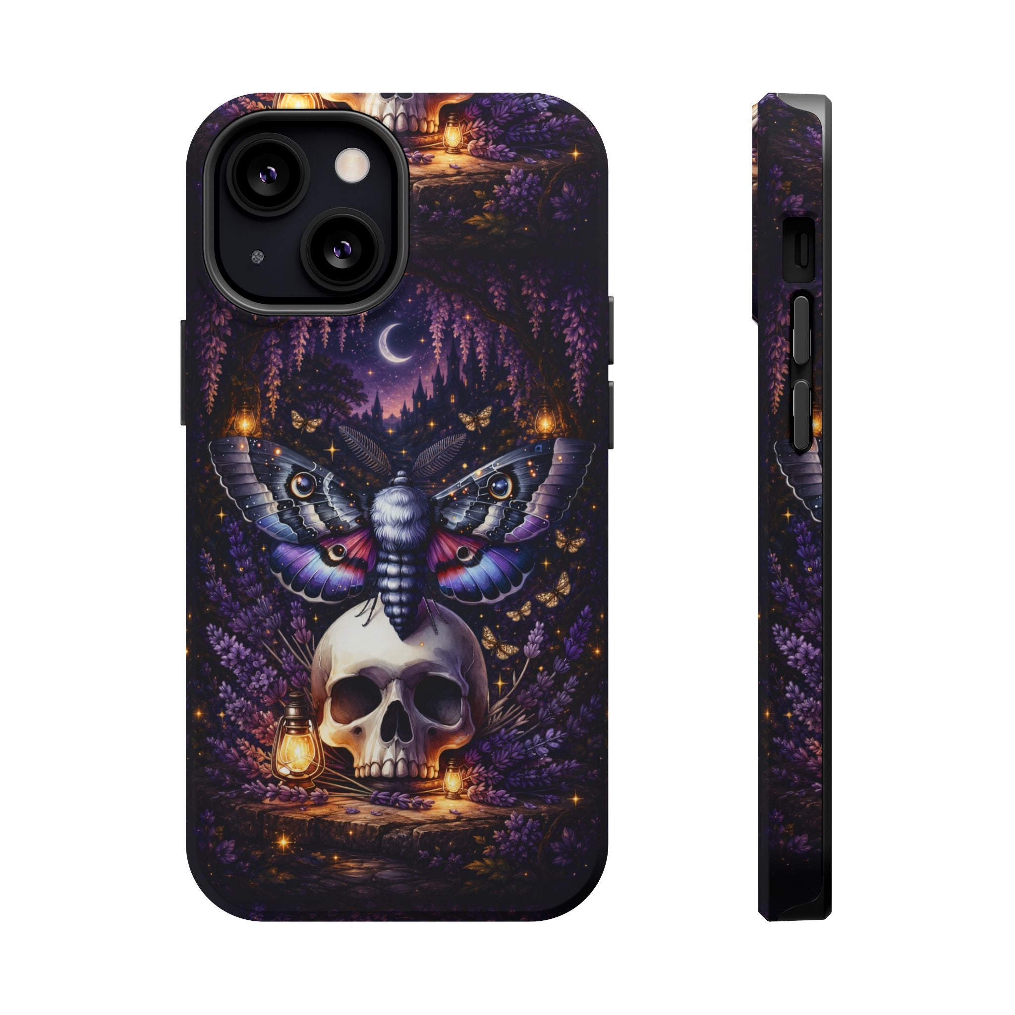 Moth & Skull Phone Case – Dark Mystical MagSafe-Compatible Cover