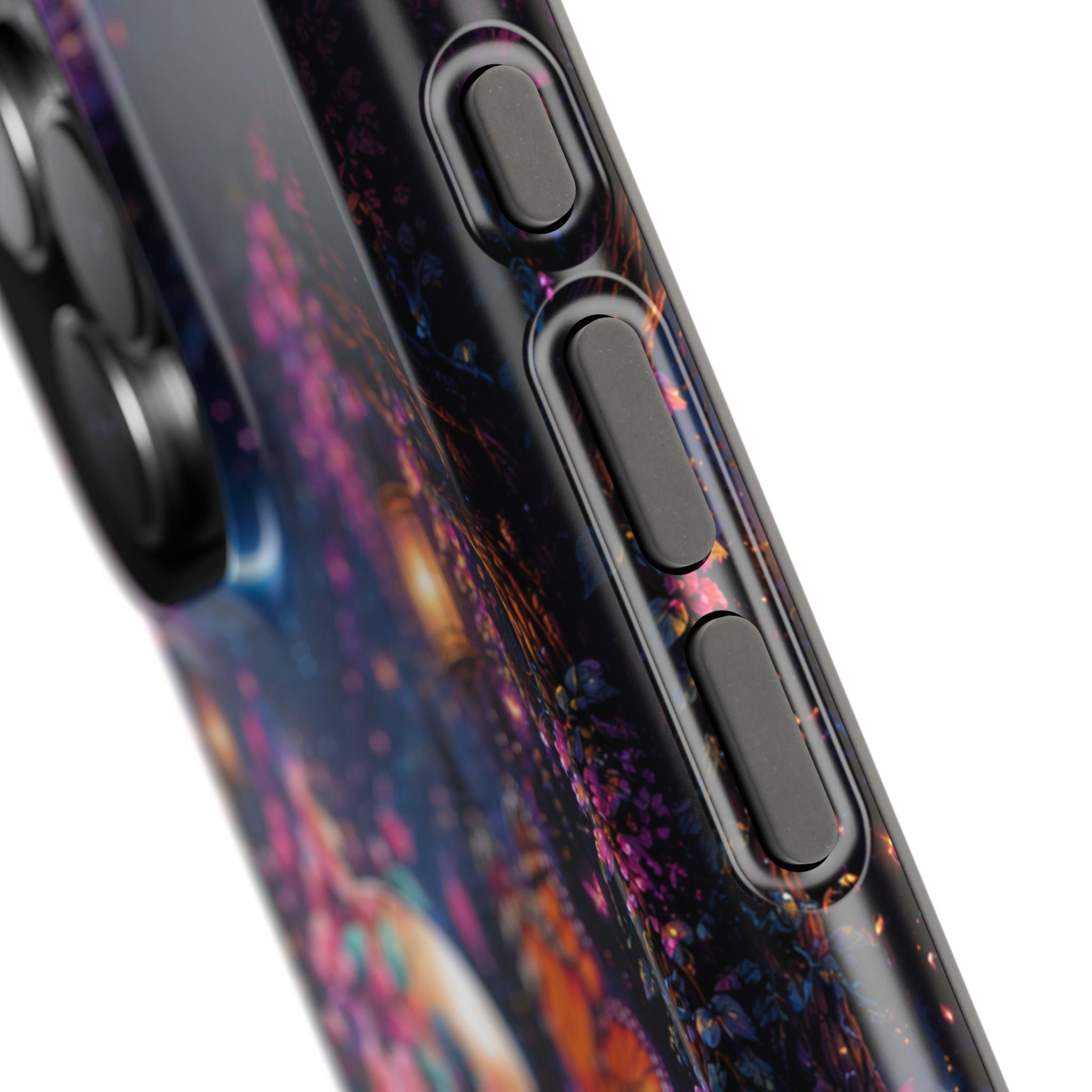 Skull & Cherry Blossom Phone Case – Floral Gothic MagSafe Cover