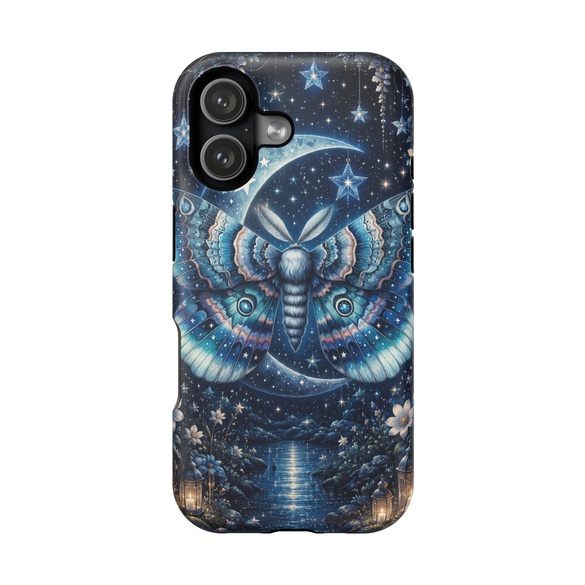 Mystic Moth Moon Phone Case – Night Sky MagSafe-Compatible Cover