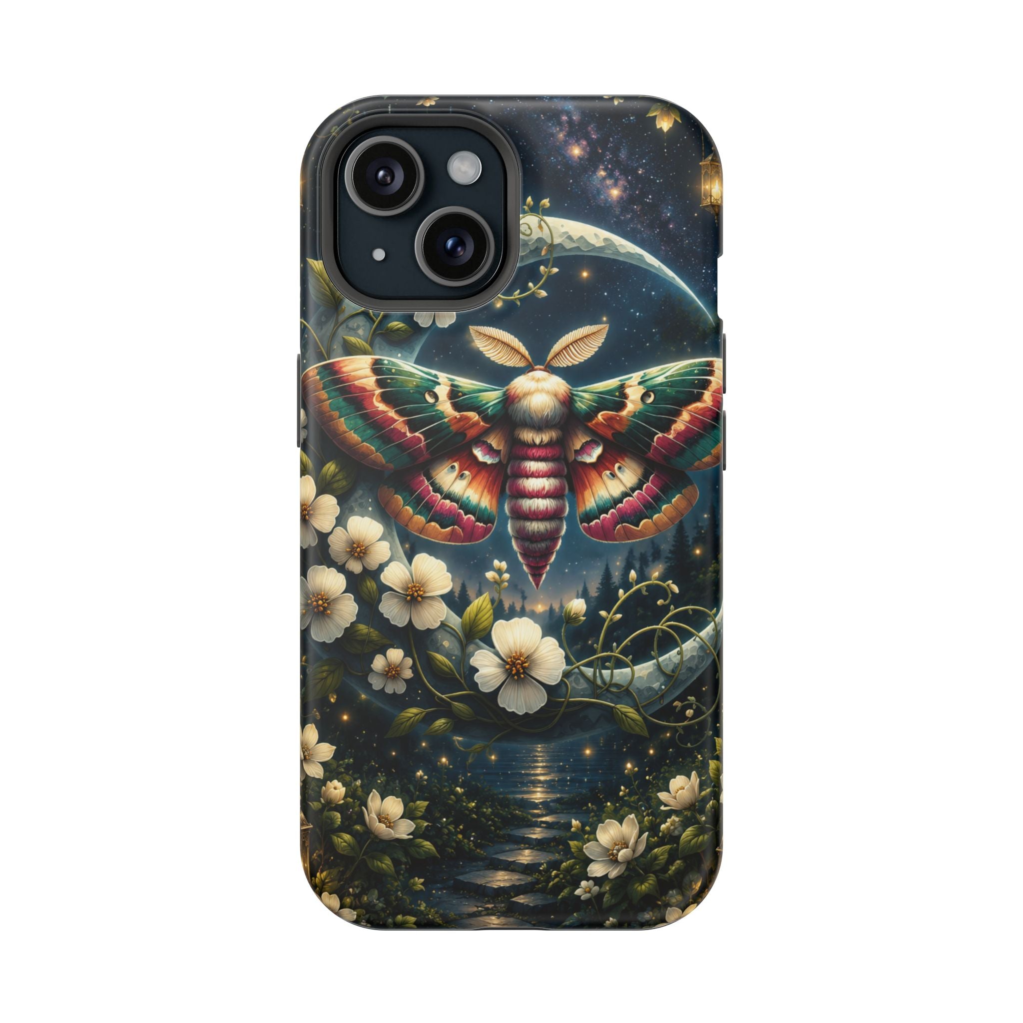 Mystic Moth Floral Nightscape Phone Case – MagSafe Cover