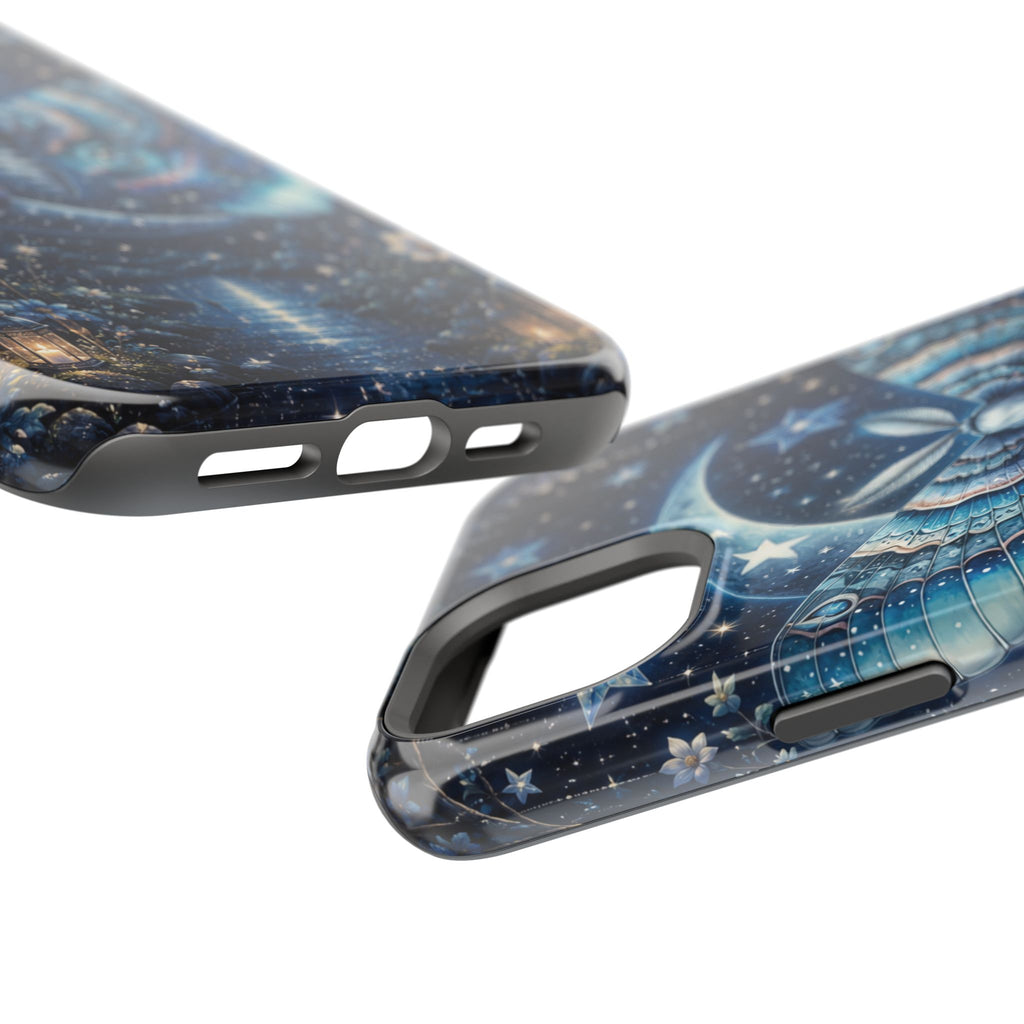 Mystic Moth Moon Phone Case – Night Sky MagSafe-Compatible Cover