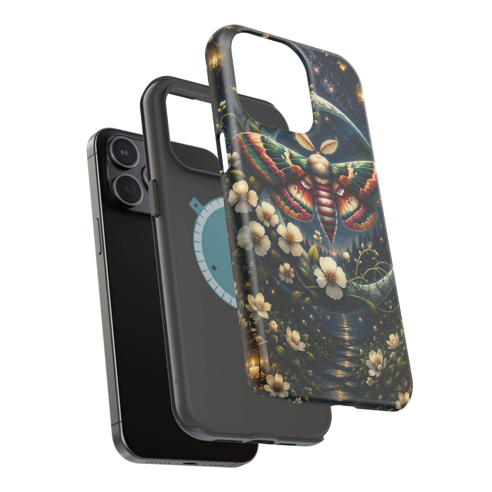 Mystic Moth Floral Nightscape Phone Case – MagSafe Cover
