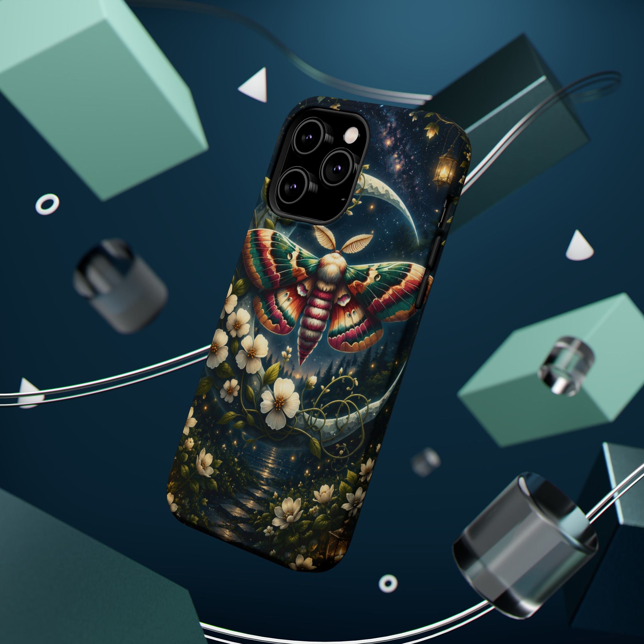 Mystic Moth Floral Nightscape Phone Case – MagSafe Cover