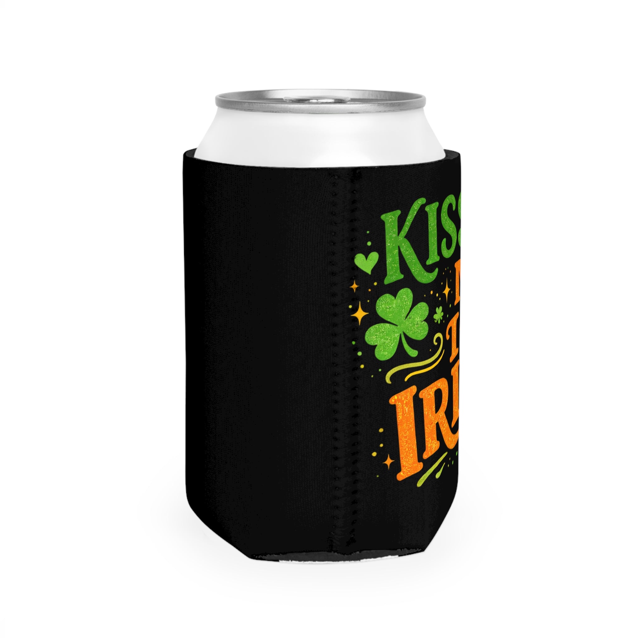 Kiss Me I'm Irish Can Cooler Sleeve — St. Patrick's Day Beer Koozie