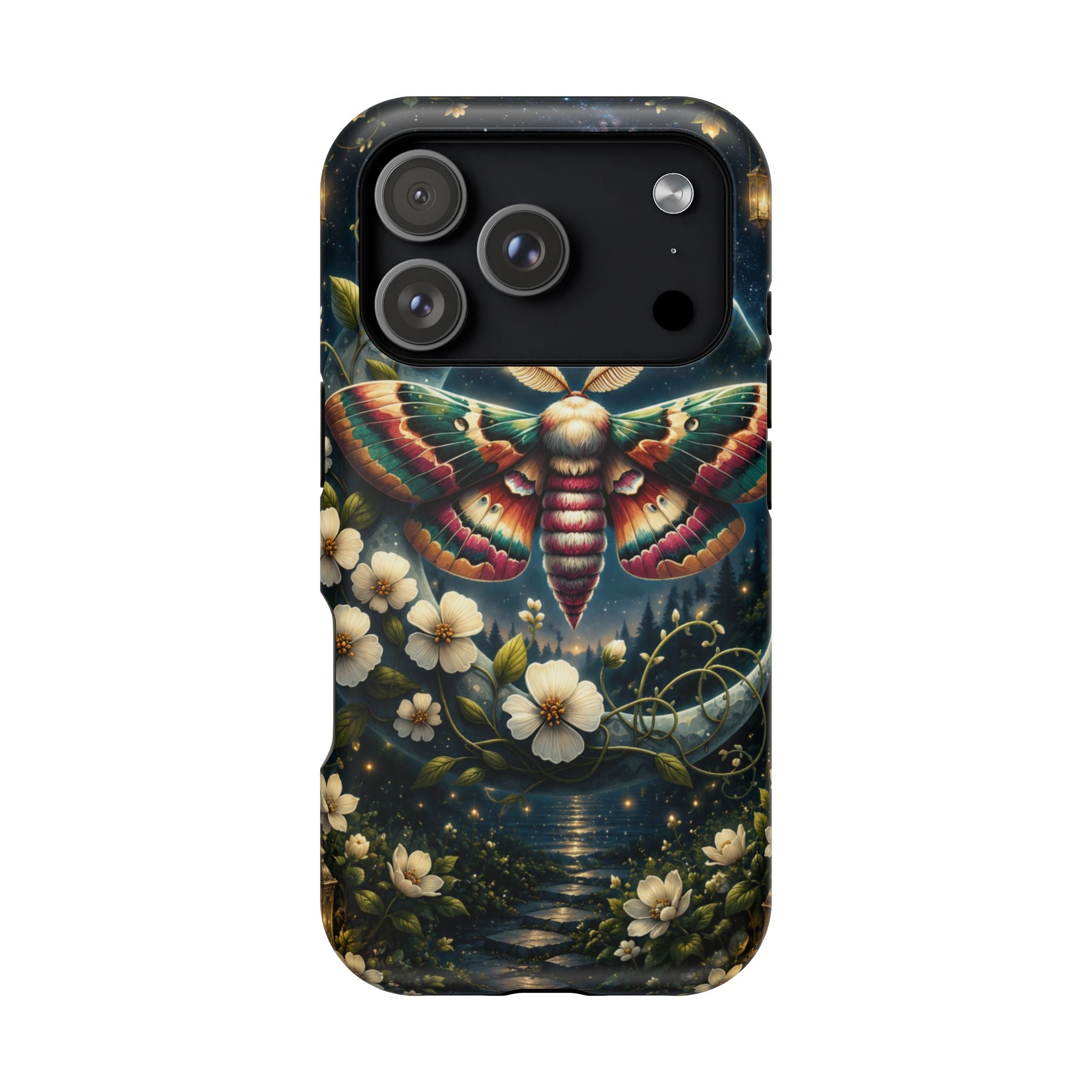 Mystic Moth Floral Nightscape Phone Case – MagSafe Cover