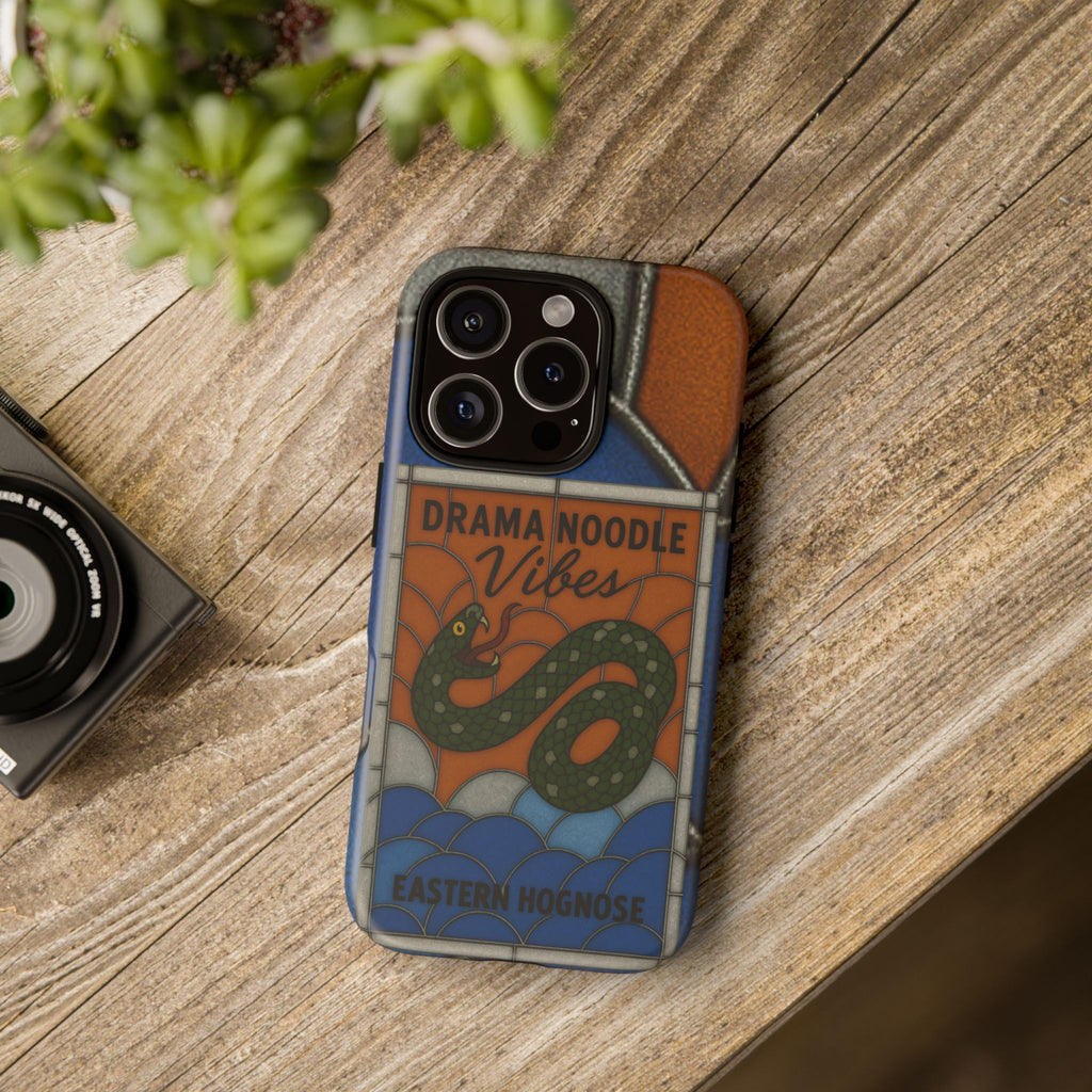 Stained Glass Snake Phone Case – Vibrant Drama Noodle Aesthetic Cover