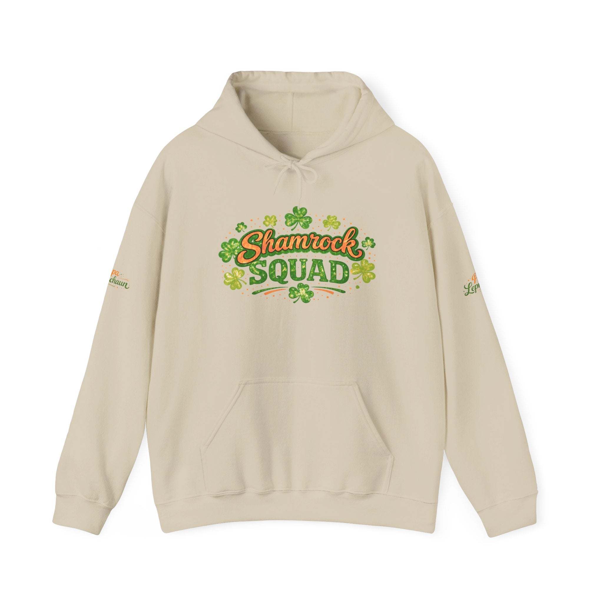 Papa Leprechaun Shamrock Squad Hoodie — St. Patrick’s Day Green Clover Sweatshirt