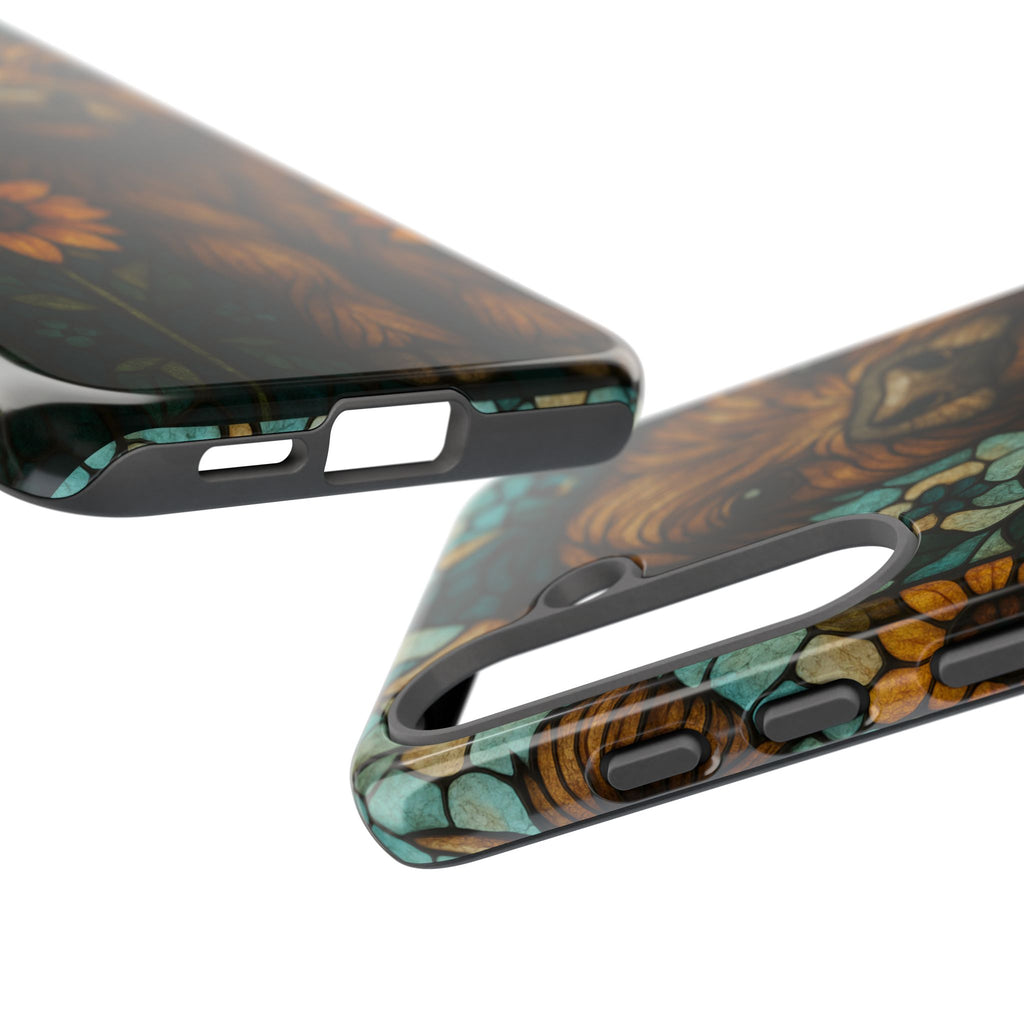 Stained Glass Baby Cow Phone Case – Sunflower Farmhouse Animal Design