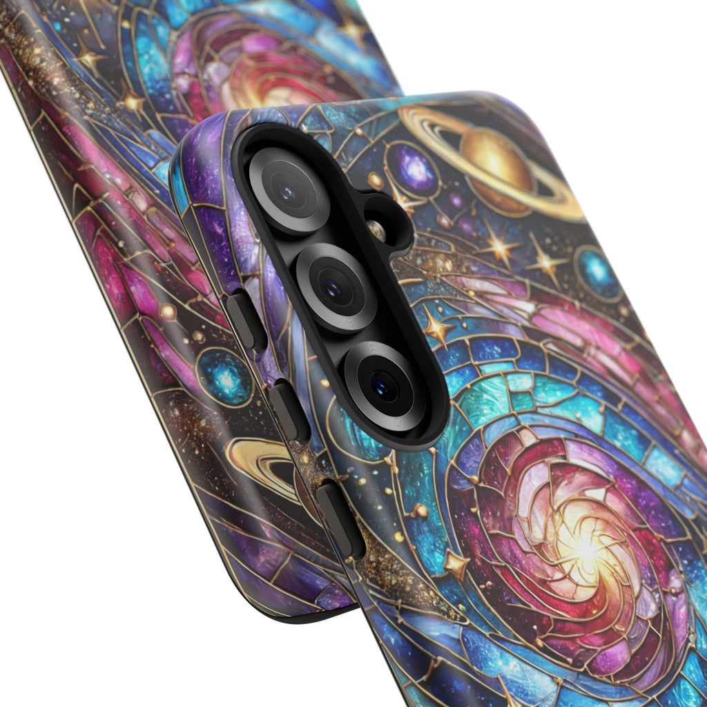 Stained Glass Celestial Android Phone Case – 3D Galaxy Full-Wrap Protective Cover with TPU Liner