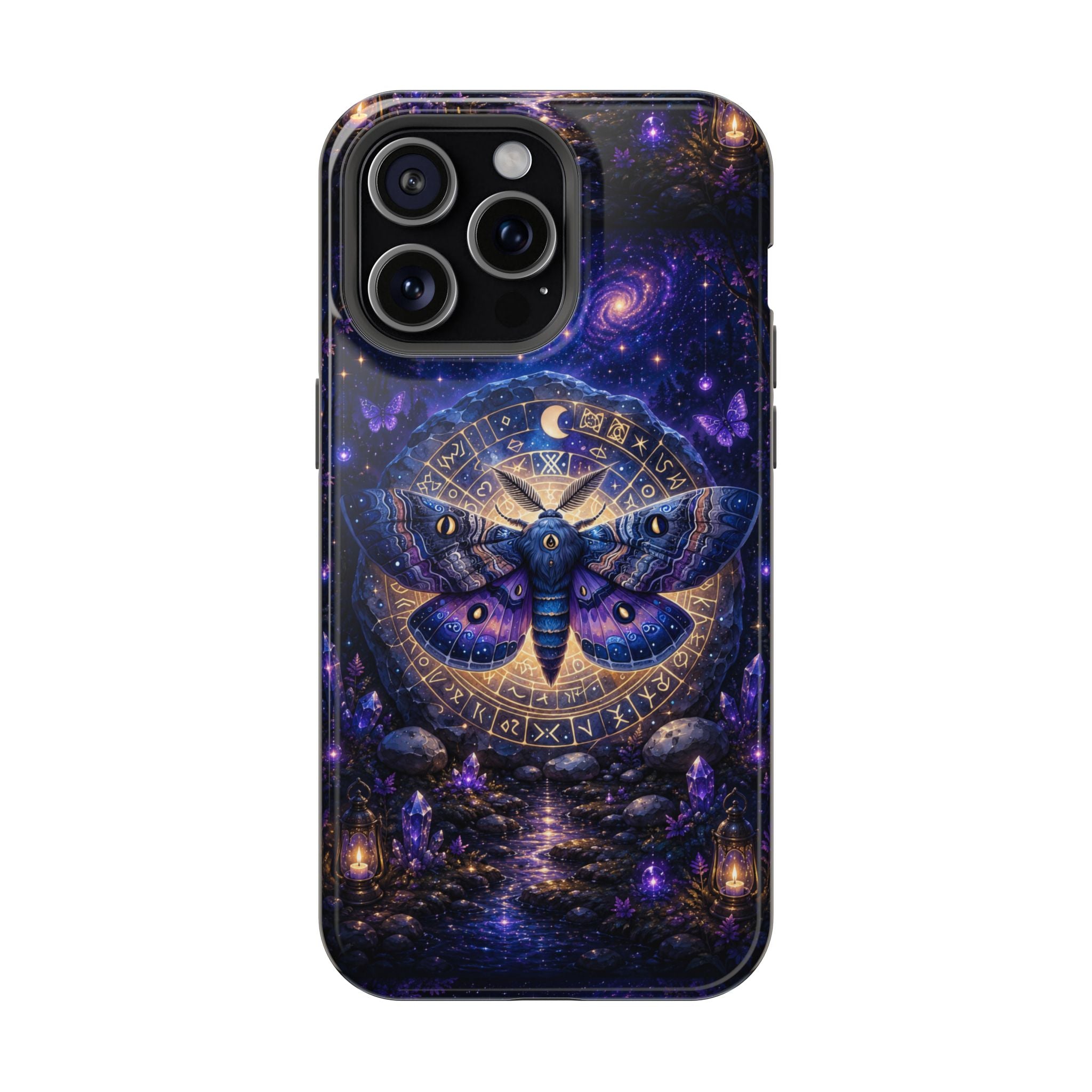 Astrological Moth Phone Case – Celestial MagSafe-Compatible Cover