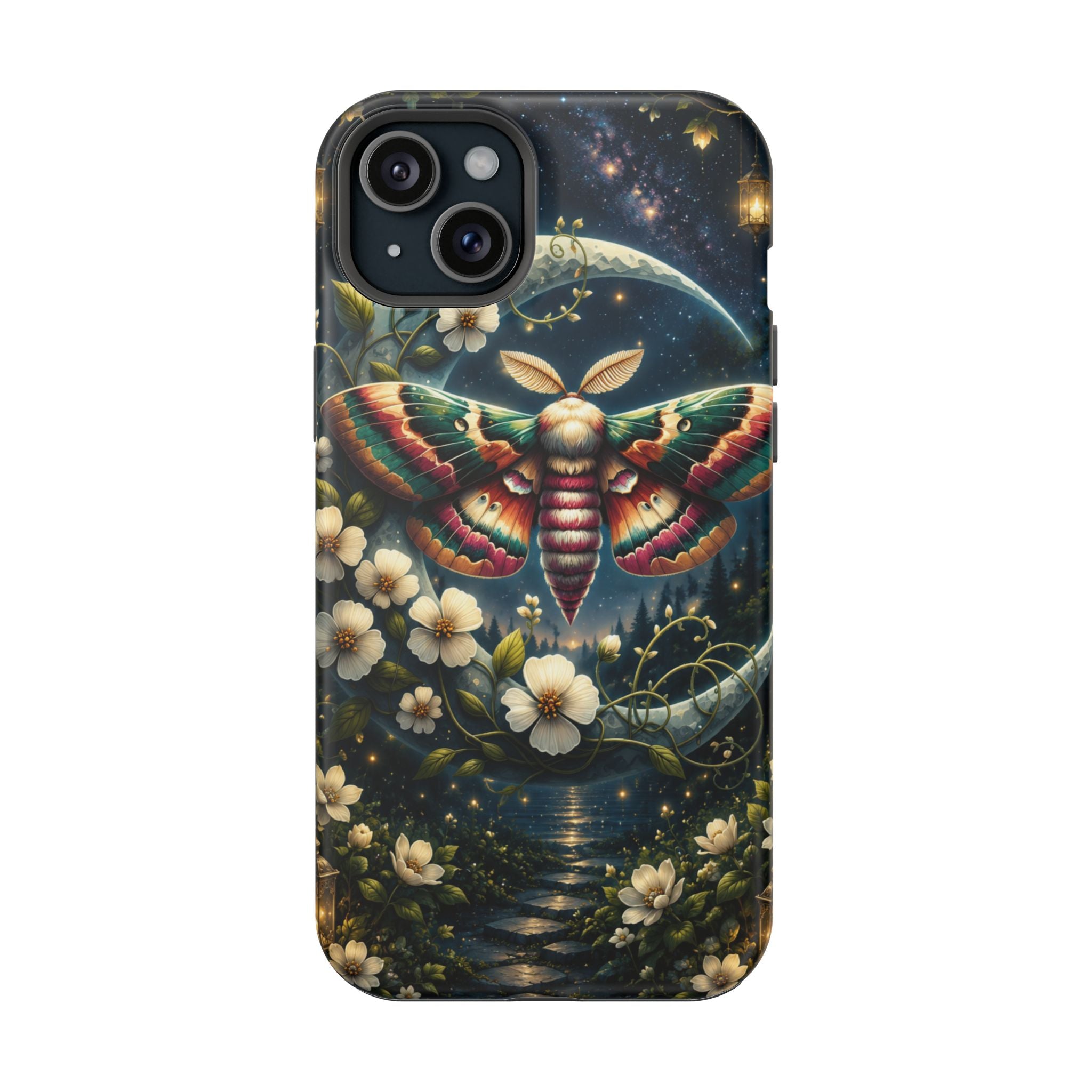 Mystic Moth Floral Nightscape Phone Case – MagSafe Cover