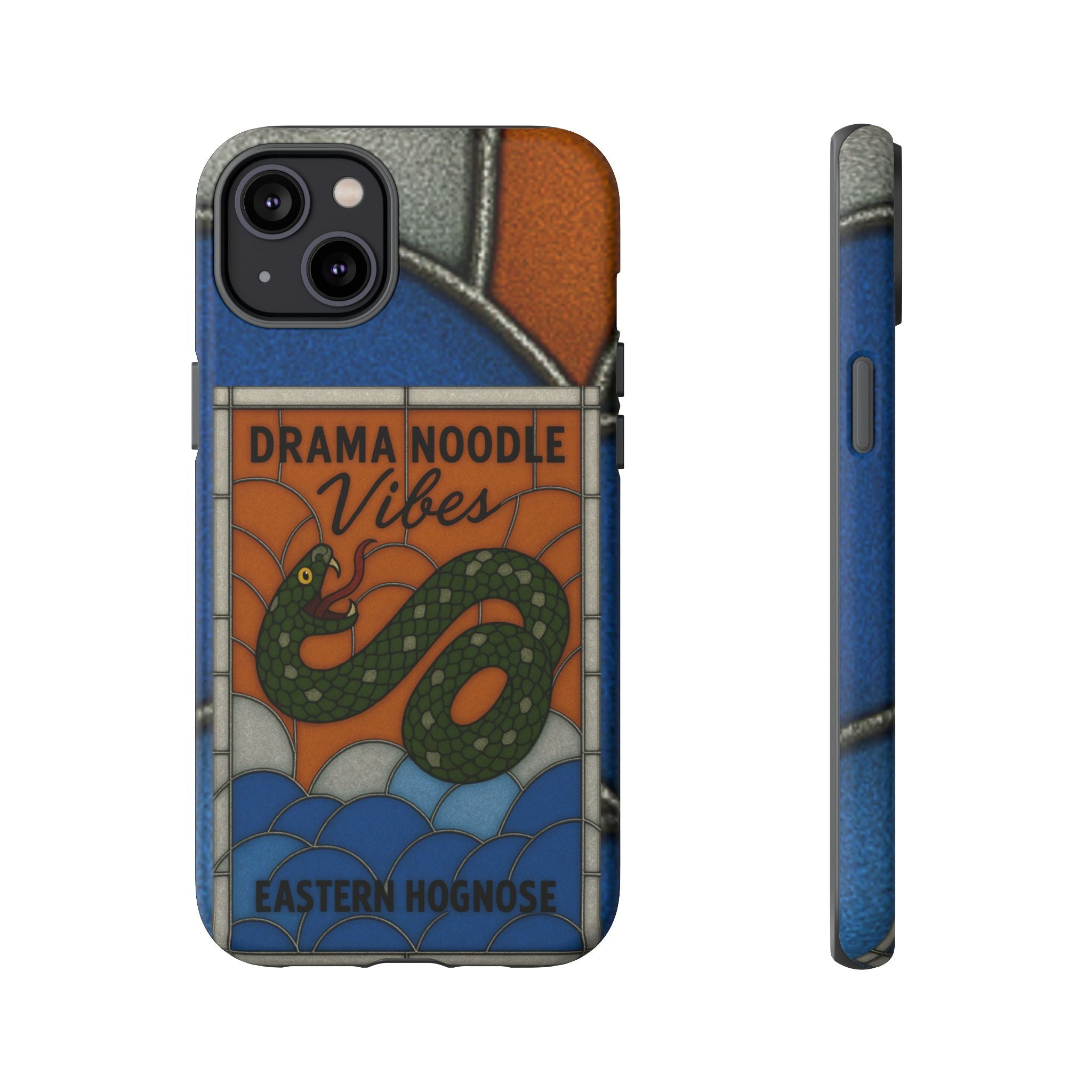 Stained Glass Snake Phone Case – Vibrant Drama Noodle Aesthetic Cover