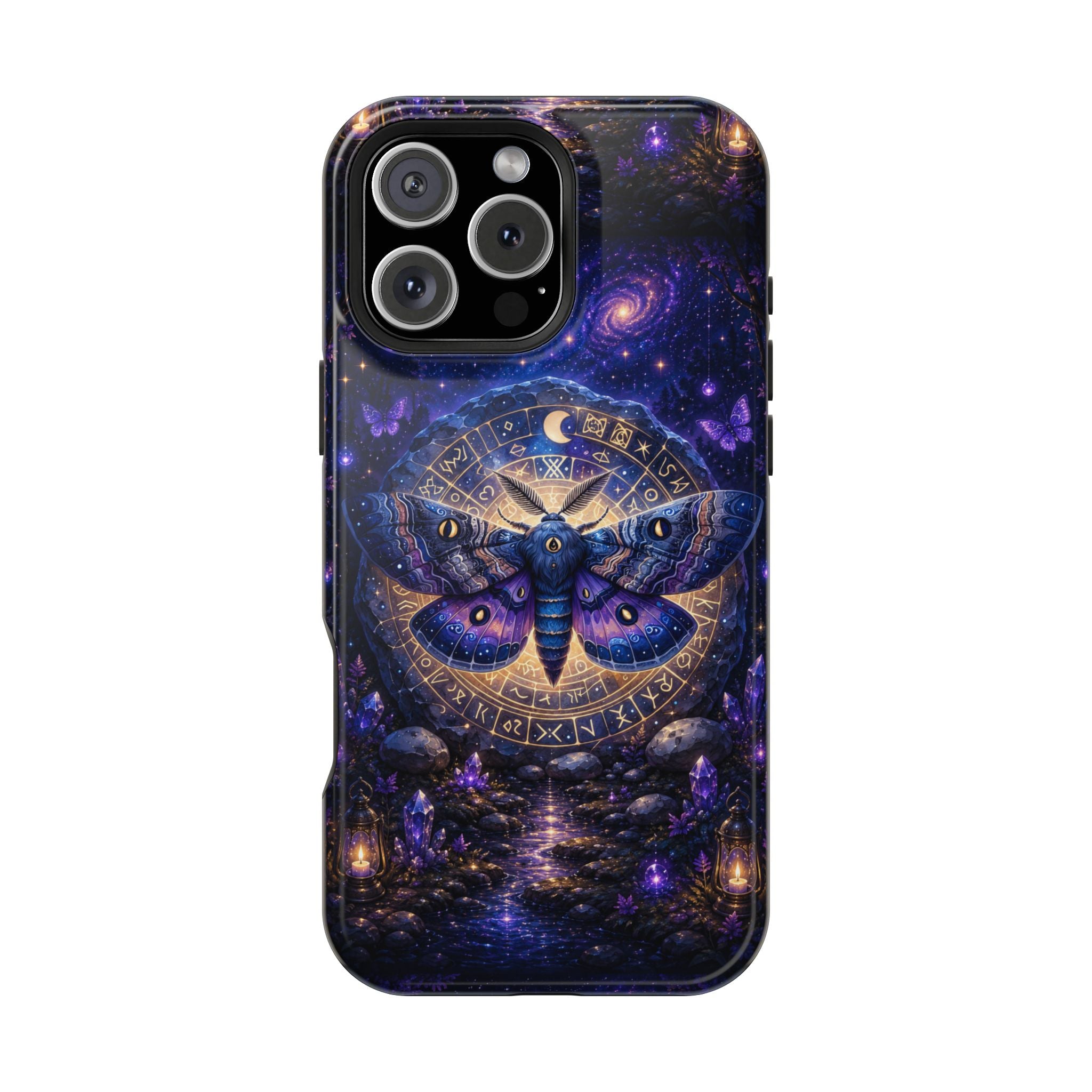 Astrological Moth Phone Case – Celestial MagSafe-Compatible Cover
