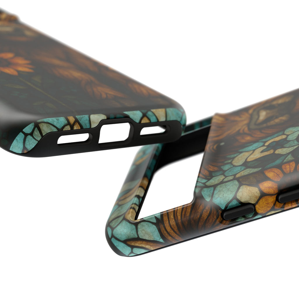 Stained Glass Baby Cow Phone Case – Sunflower Farmhouse Animal Design