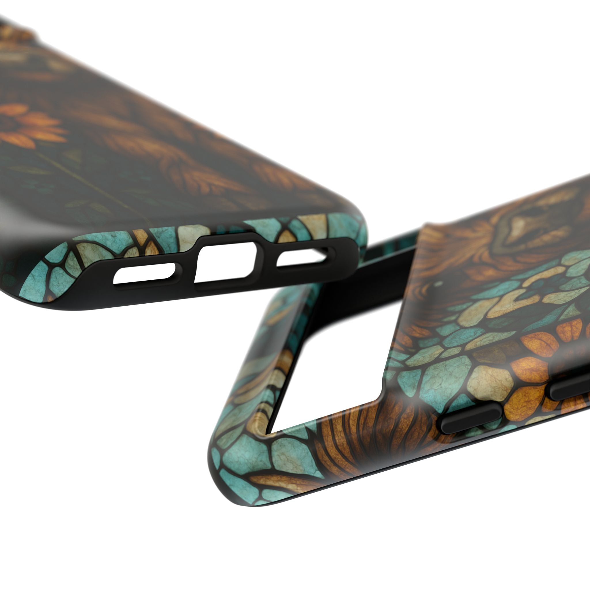 Stained Glass Baby Cow Phone Case – Sunflower Farmhouse Animal Design