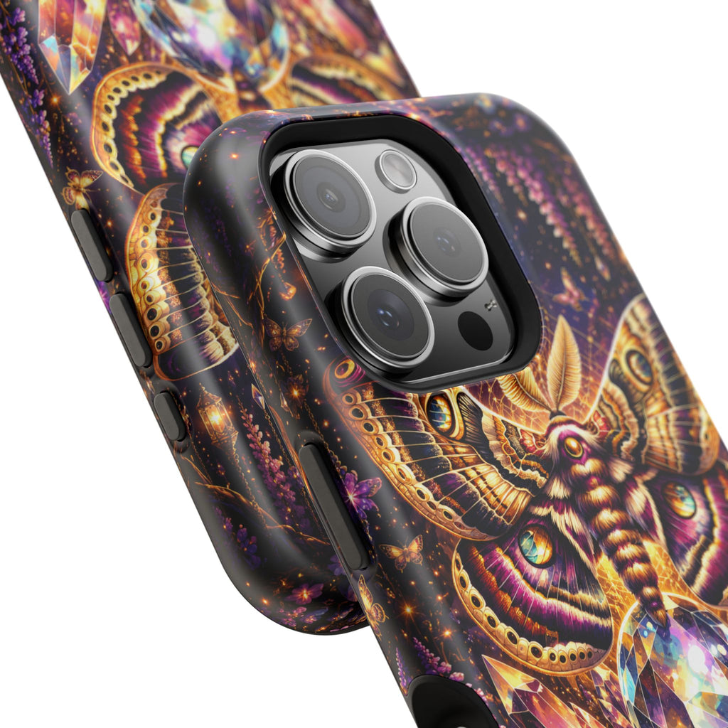 Mystic Moth Crystal Phone Case – Jewel-Toned MagSafe-Compatible Cover