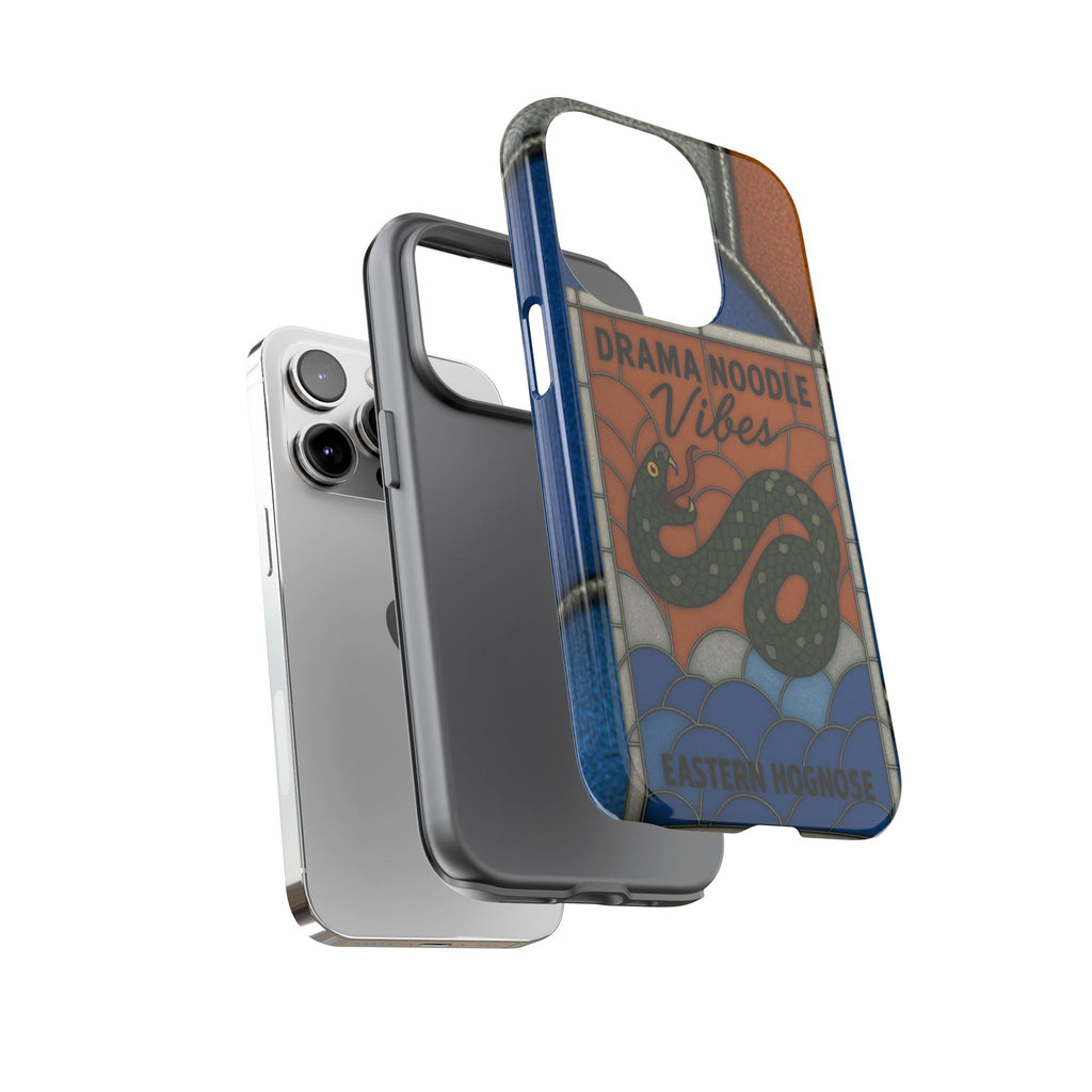 Stained Glass Snake Phone Case – Vibrant Drama Noodle Aesthetic Cover