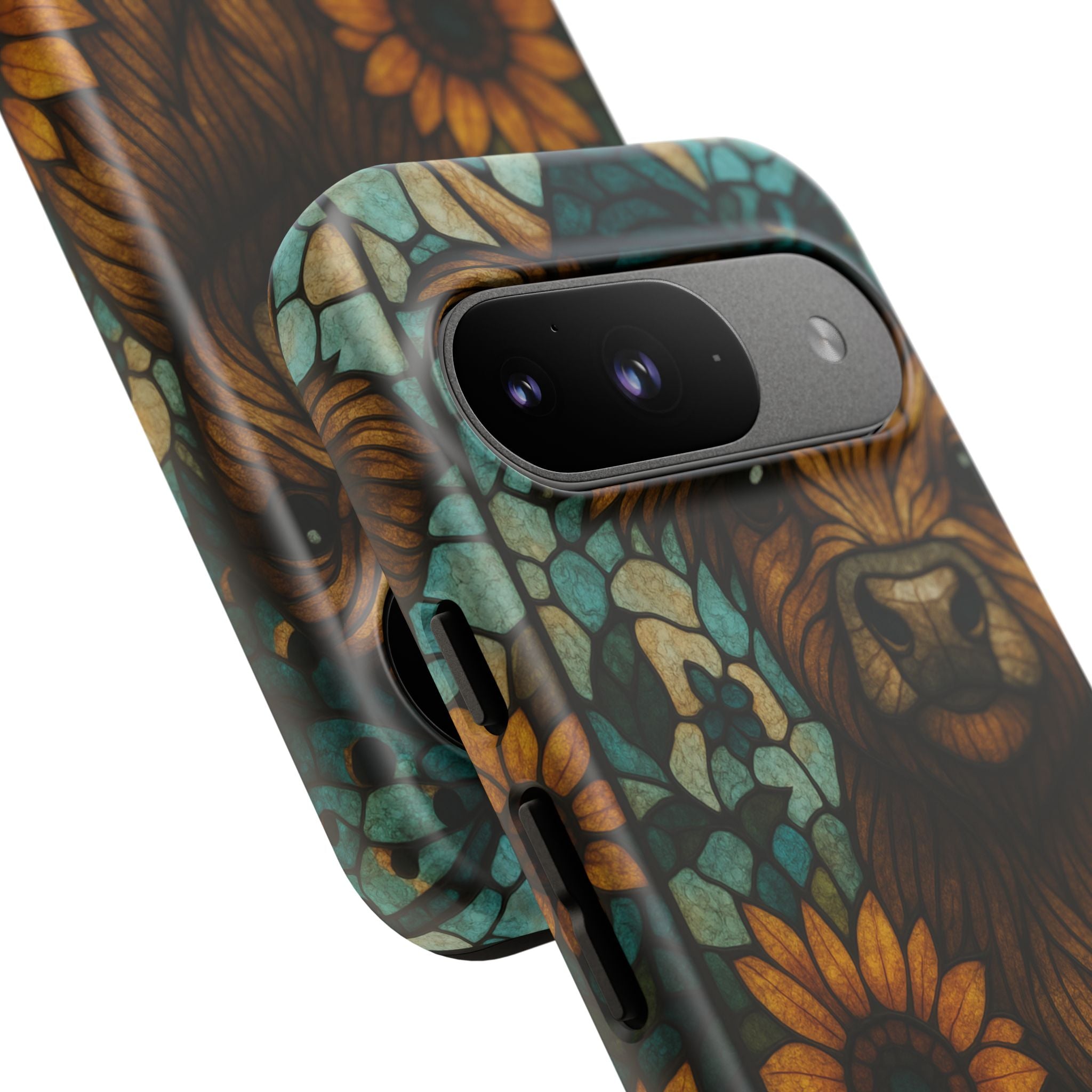 Stained Glass Baby Cow Phone Case – Sunflower Farmhouse Animal Design