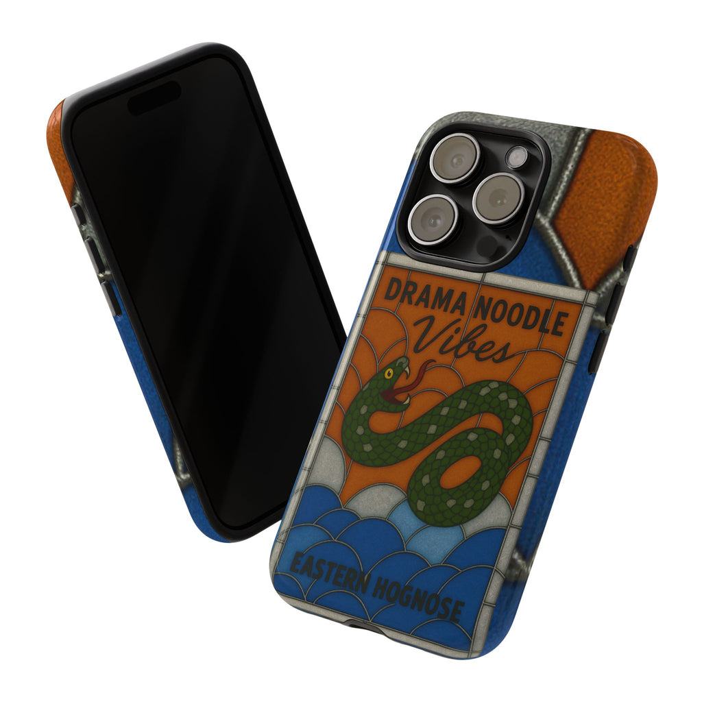 Stained Glass Snake Phone Case – Vibrant Drama Noodle Aesthetic Cover