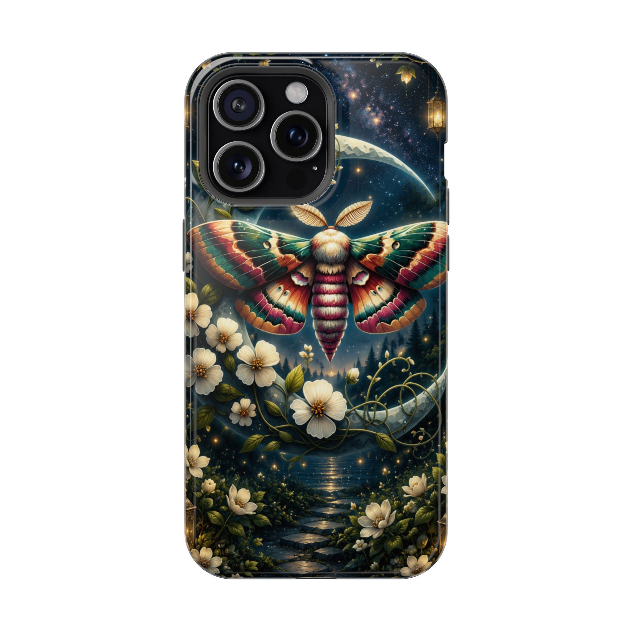 Mystic Moth Floral Nightscape Phone Case – MagSafe Cover