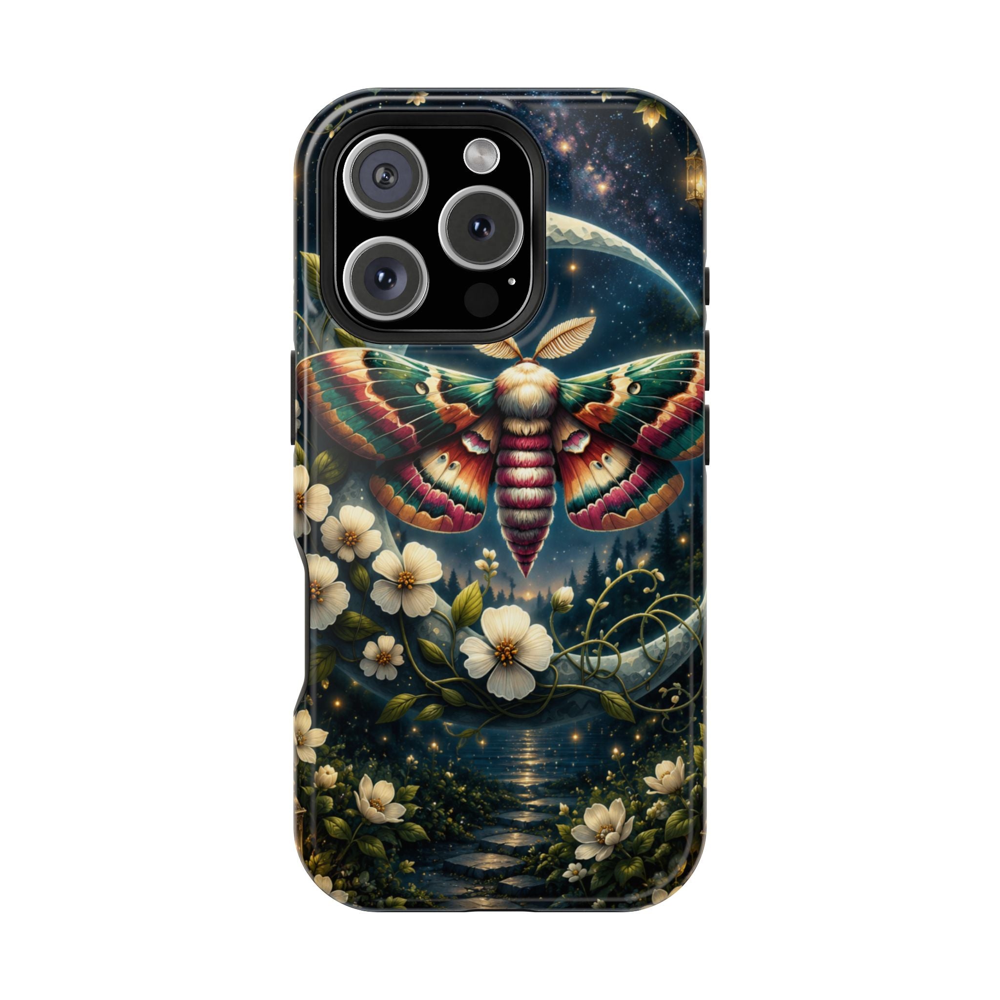 Mystic Moth Floral Nightscape Phone Case – MagSafe Cover