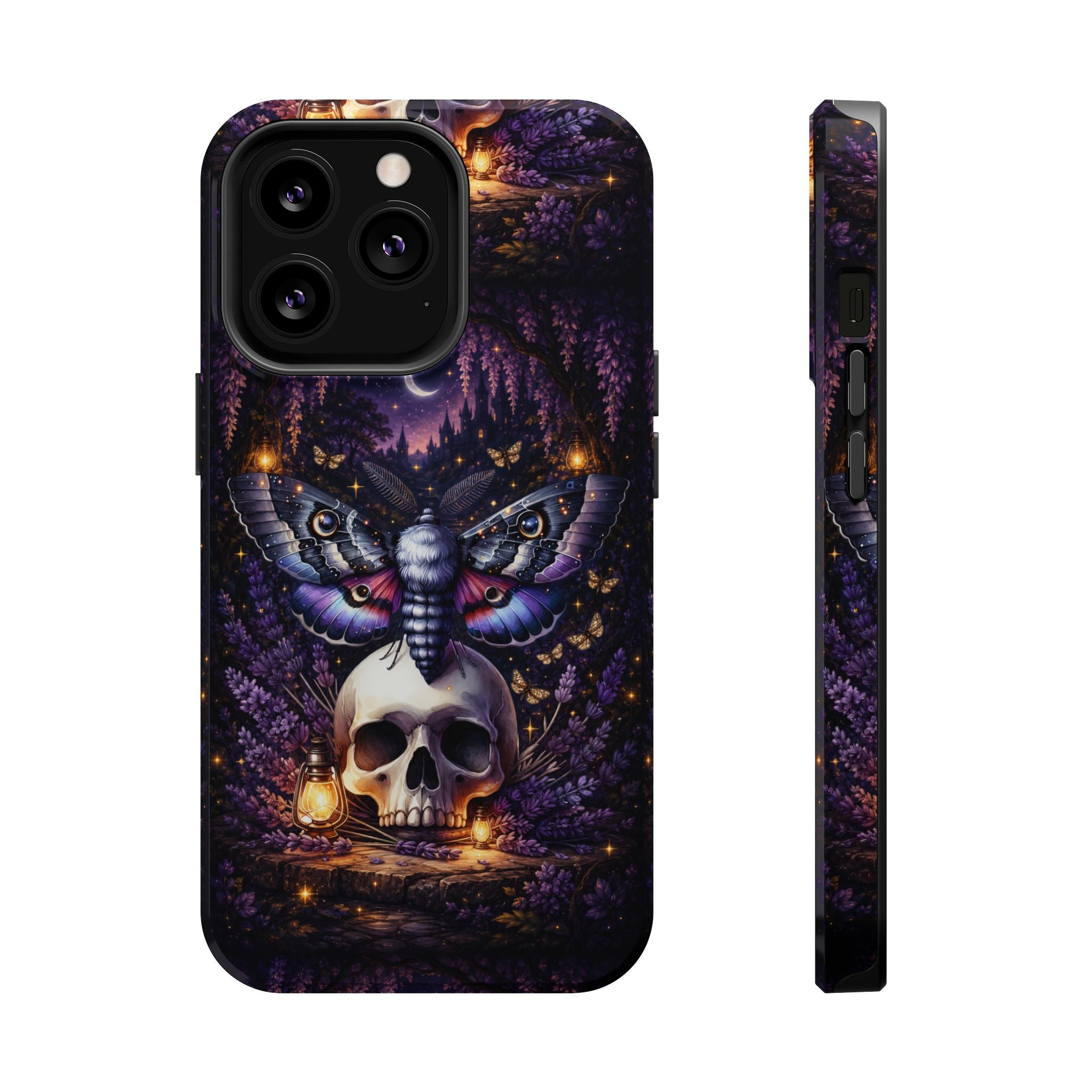 Moth & Skull Phone Case – Dark Mystical MagSafe-Compatible Cover