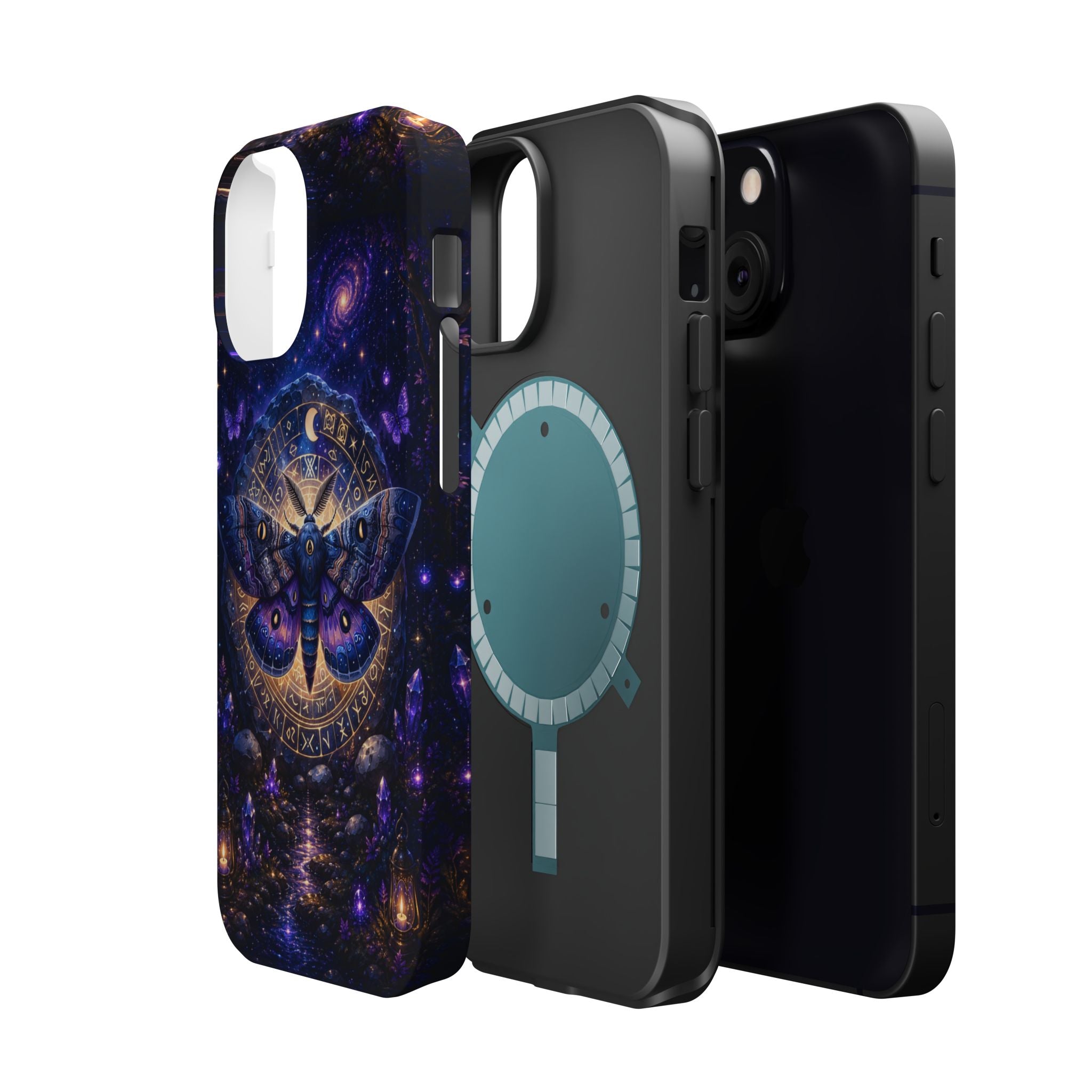 Astrological Moth Phone Case – Celestial MagSafe-Compatible Cover