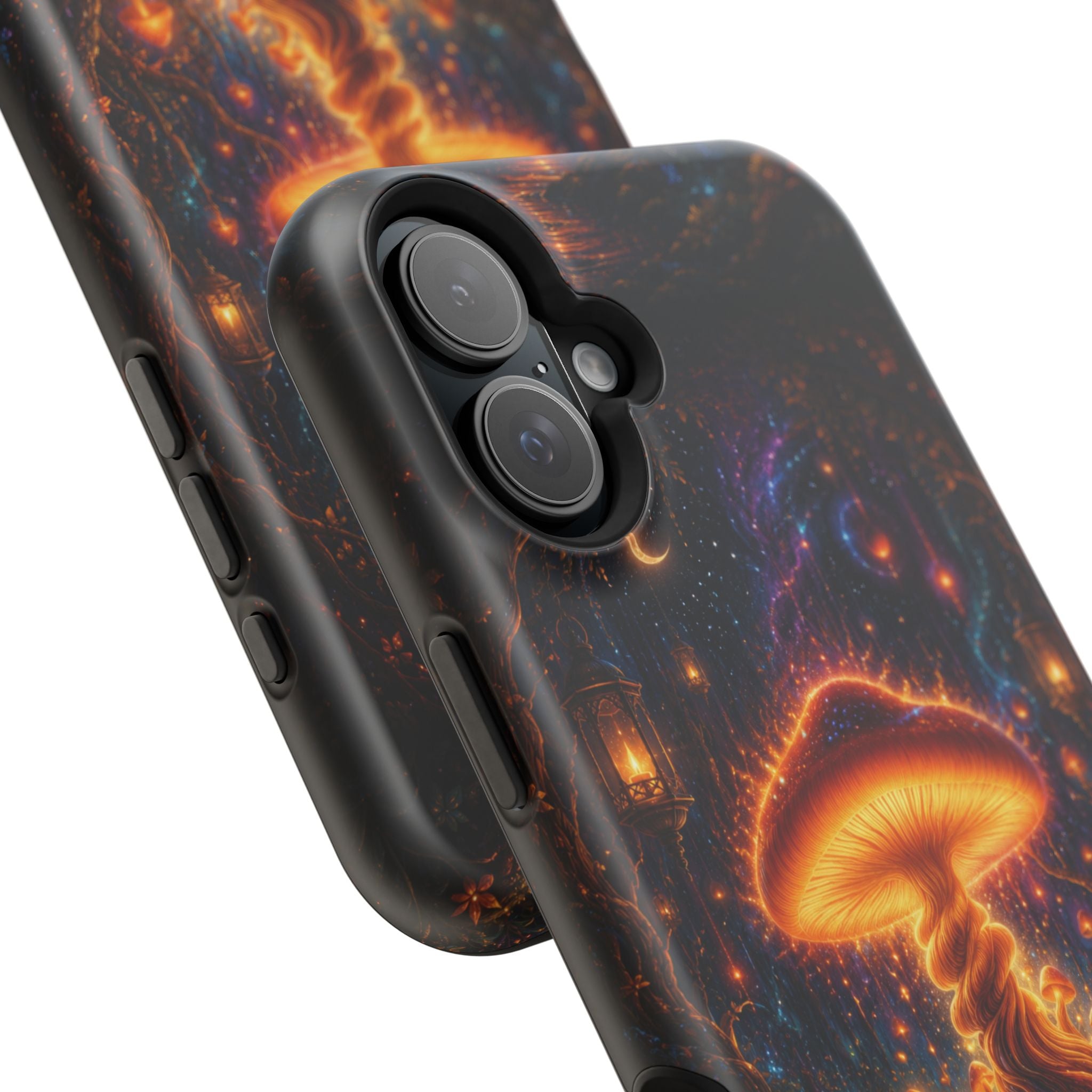 Psychedelic Glowing Mushroom Phone Case – MagSafe Galaxy Art Cover