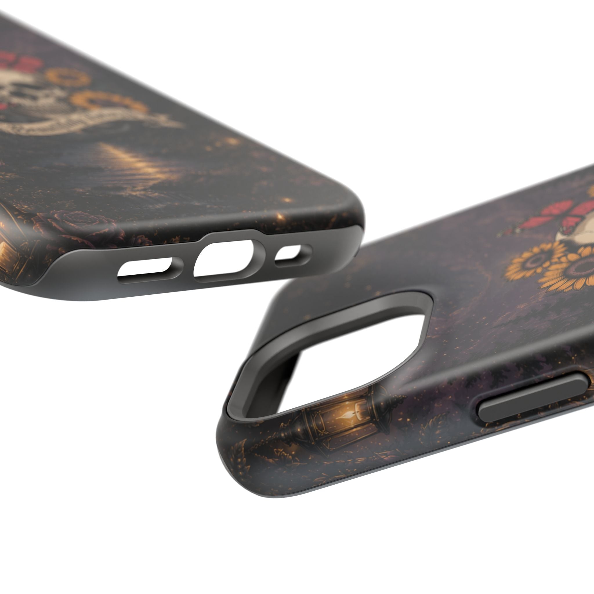 Skull, Sunflowers & Butterflies Phone Case – "Beautifully Twisted" MagSafe Cover