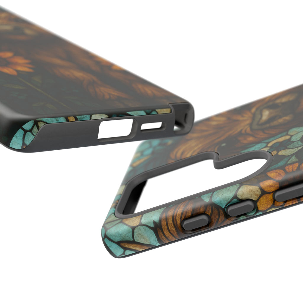 Stained Glass Baby Cow Phone Case – Sunflower Farmhouse Animal Design