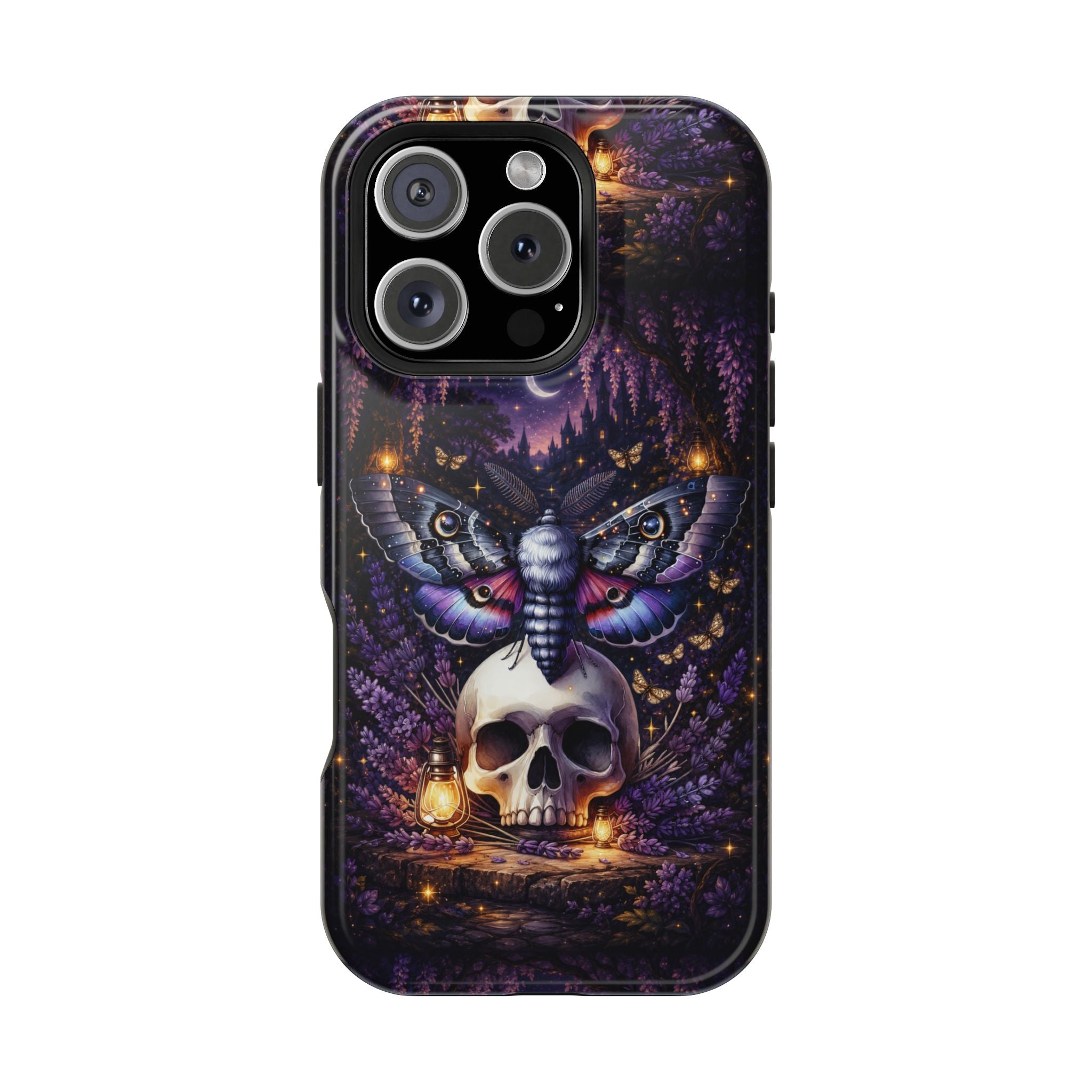 Moth & Skull Phone Case – Dark Mystical MagSafe-Compatible Cover