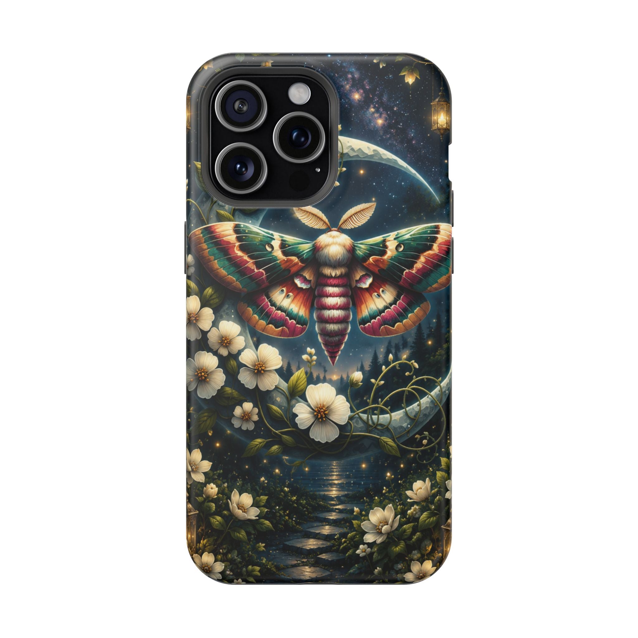 Mystic Moth Floral Nightscape Phone Case – MagSafe Cover