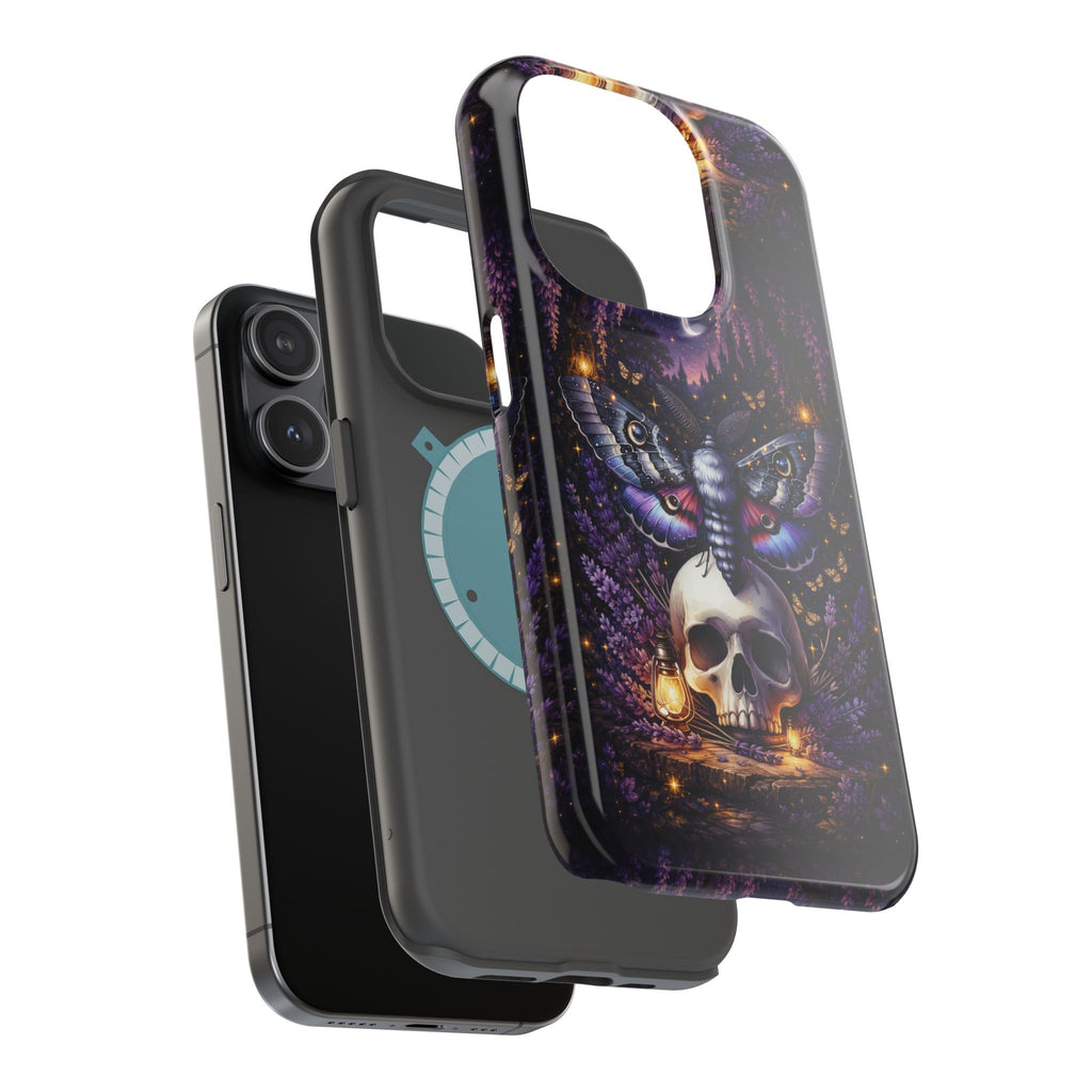 Moth & Skull Phone Case – Dark Mystical MagSafe-Compatible Cover