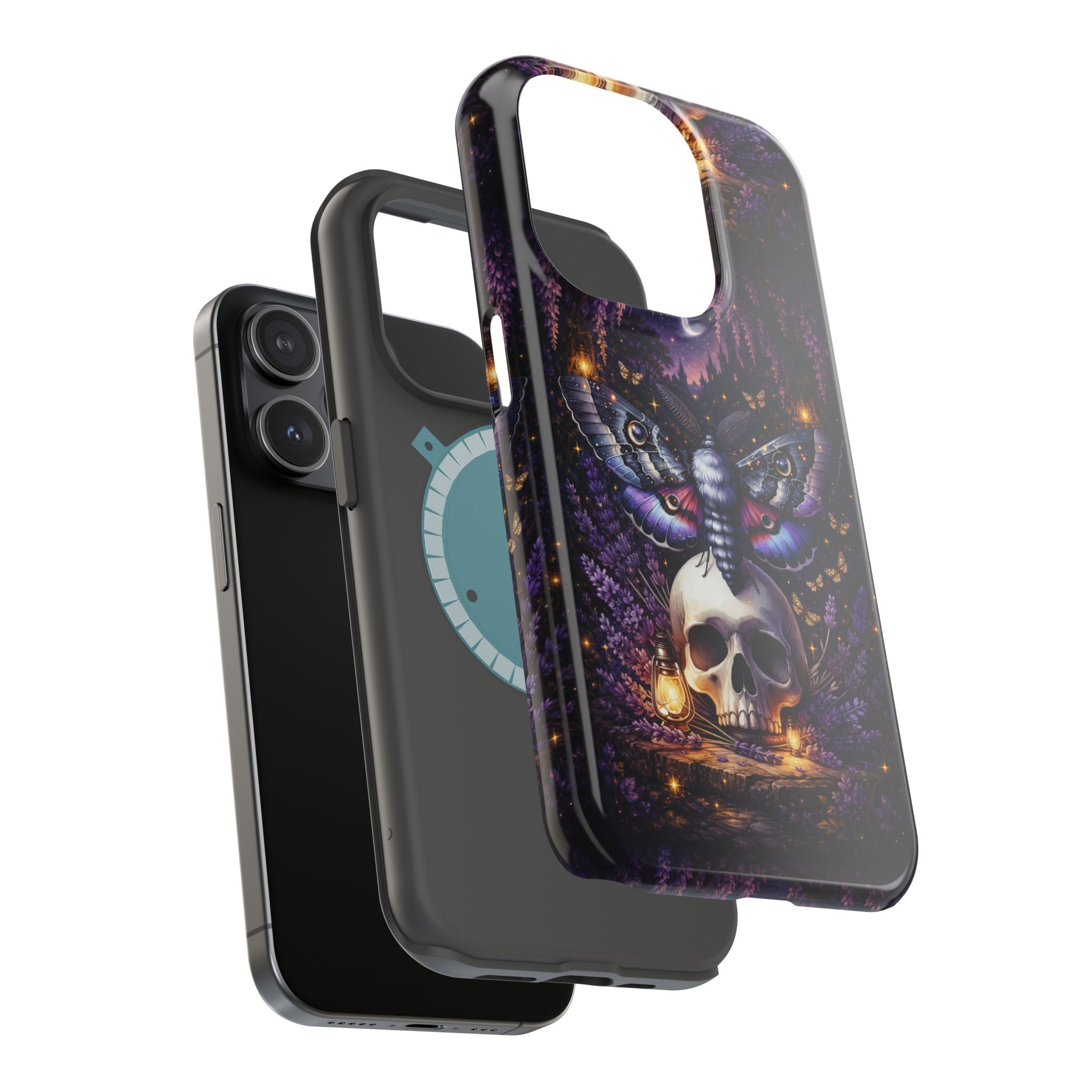 Moth & Skull Phone Case – Dark Mystical MagSafe-Compatible Cover