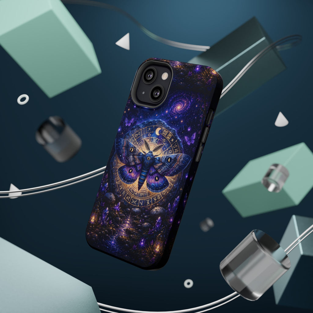 Astrological Moth Phone Case – Celestial MagSafe-Compatible Cover