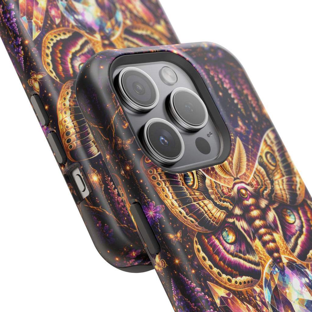 Mystic Moth Crystal Phone Case – Jewel-Toned MagSafe-Compatible Cover