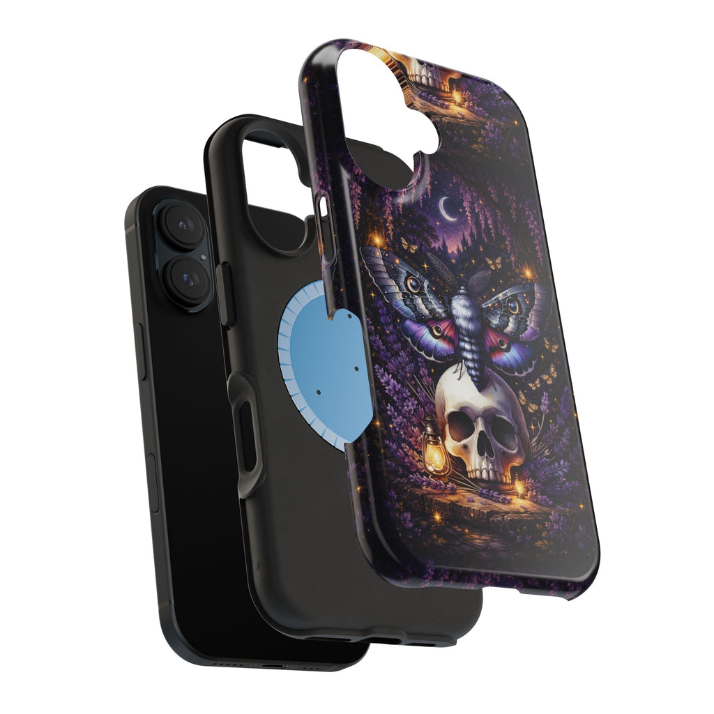 Moth & Skull Phone Case – Dark Mystical MagSafe-Compatible Cover